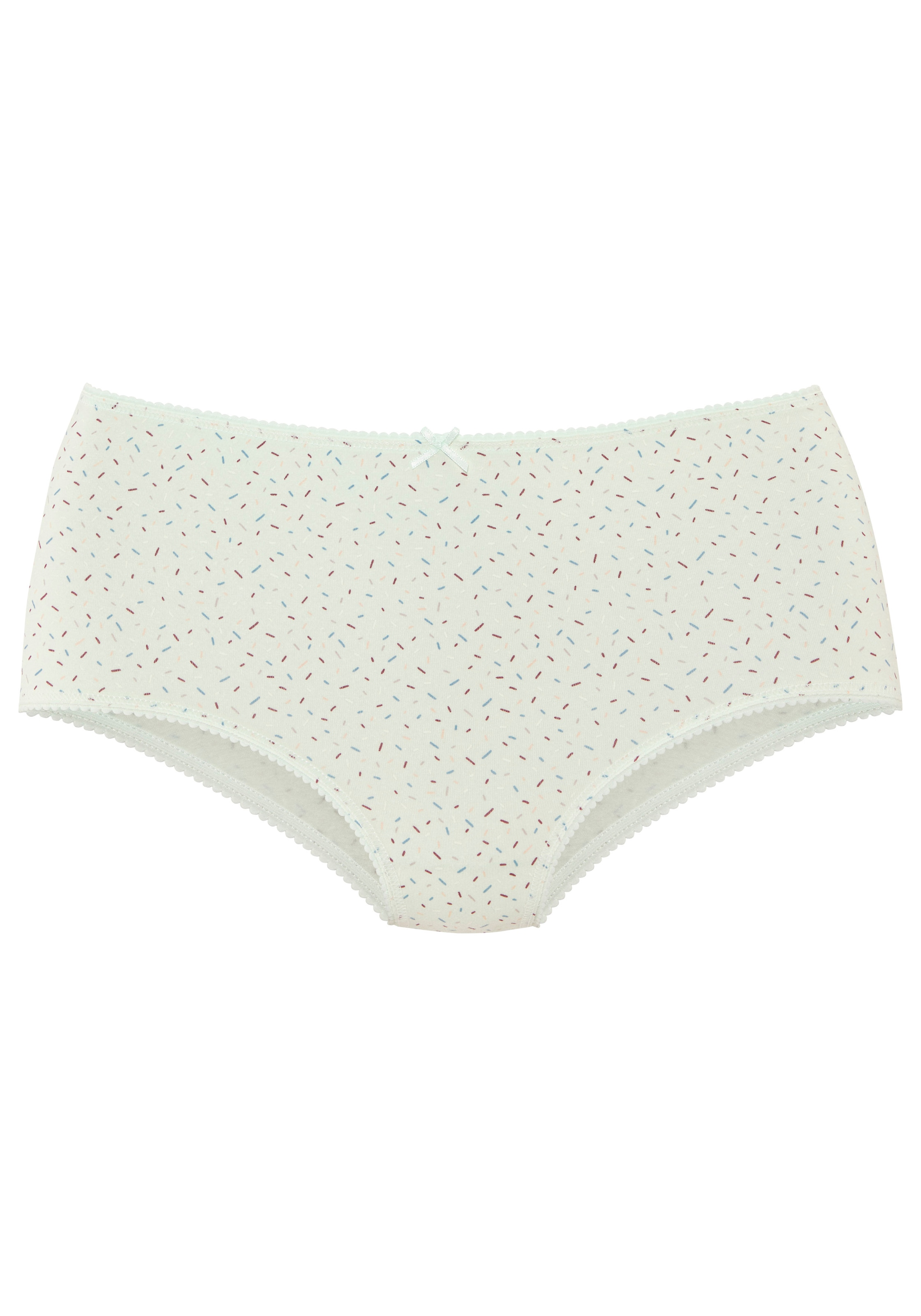 Vivance Taillenslip 5er  Pack,  mit kleiner Häkelkante, elastische Baumwollmischung