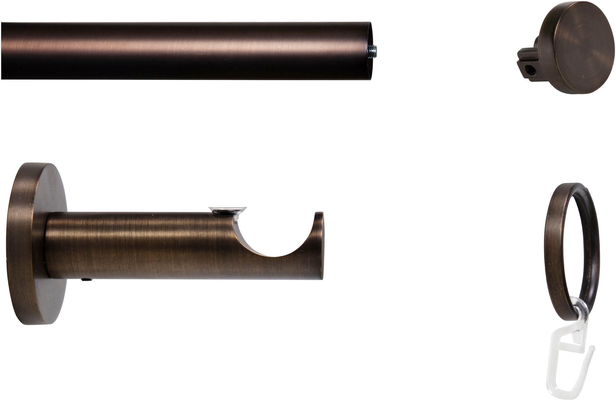 mydeco Tringle à rideaux »Match-Function« Ø 25 mm 1 läufig-läufig Fixmass