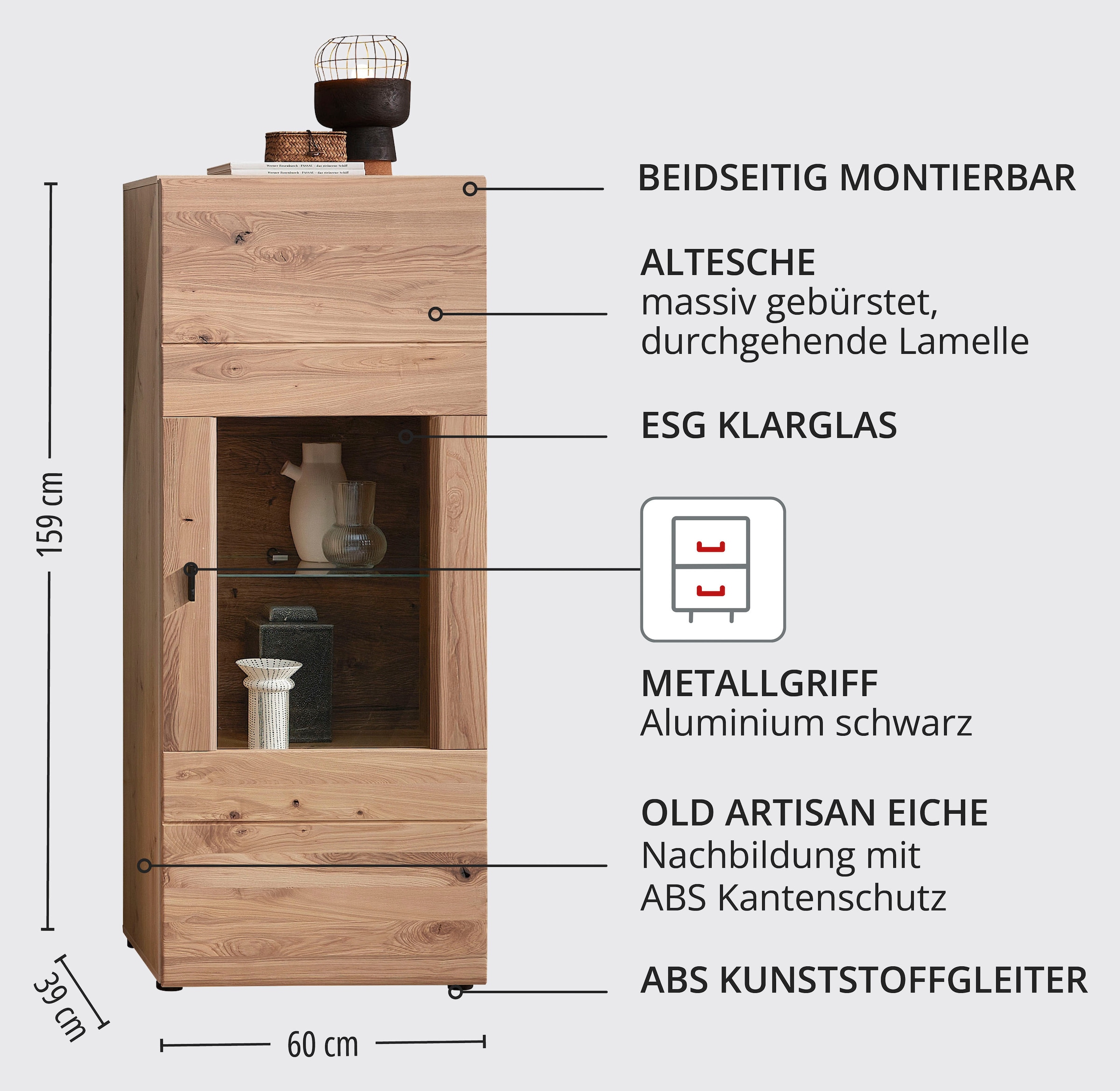 Wohnconcept Meuble mural »MALAGA Wohnwand, 305/194/49 ( BxHxT)« 4 cuis tlg.