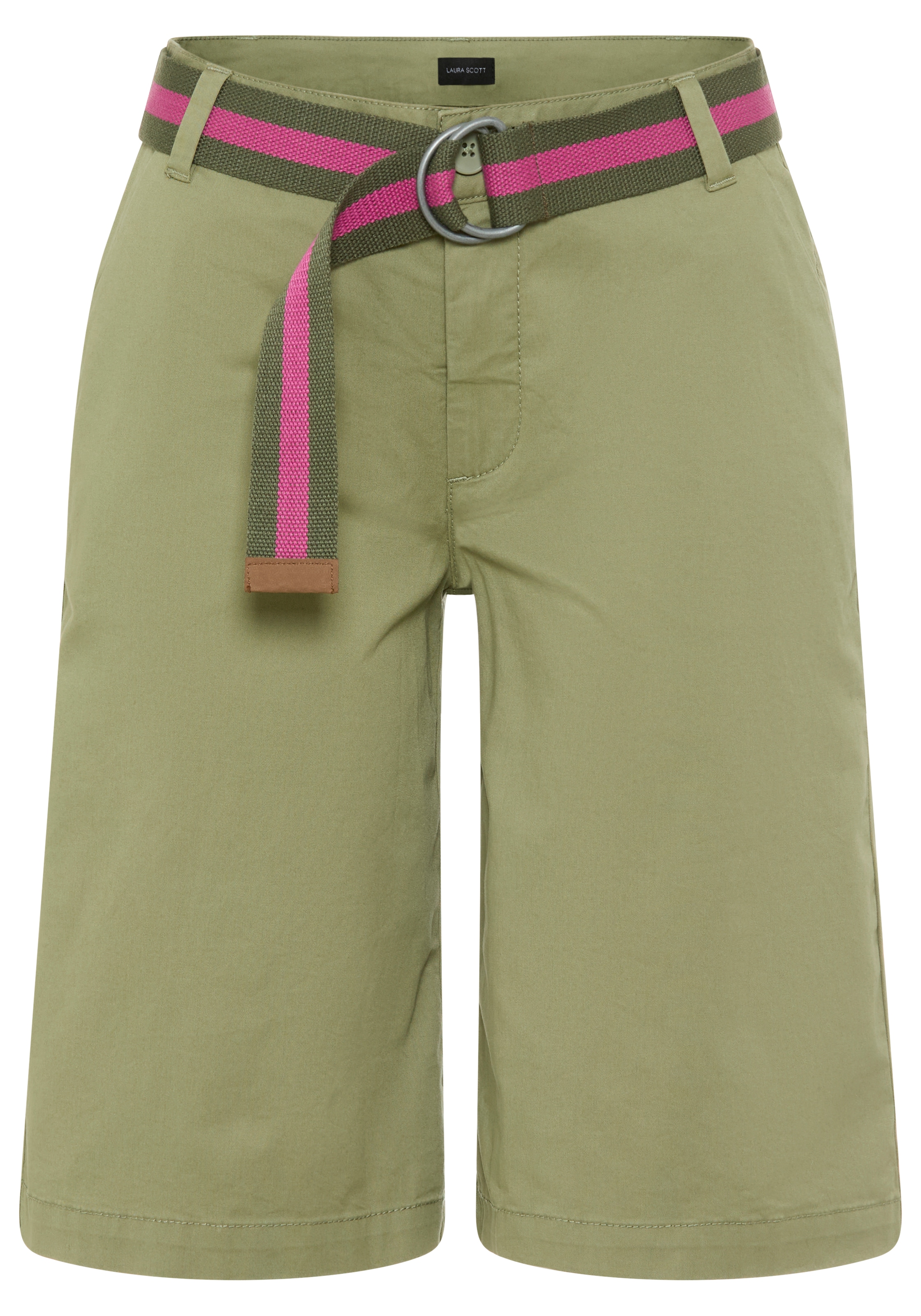 Laura Scott Short en chino  weite Twill-Hose, mit Eingrifftaschen und Leistentaschen