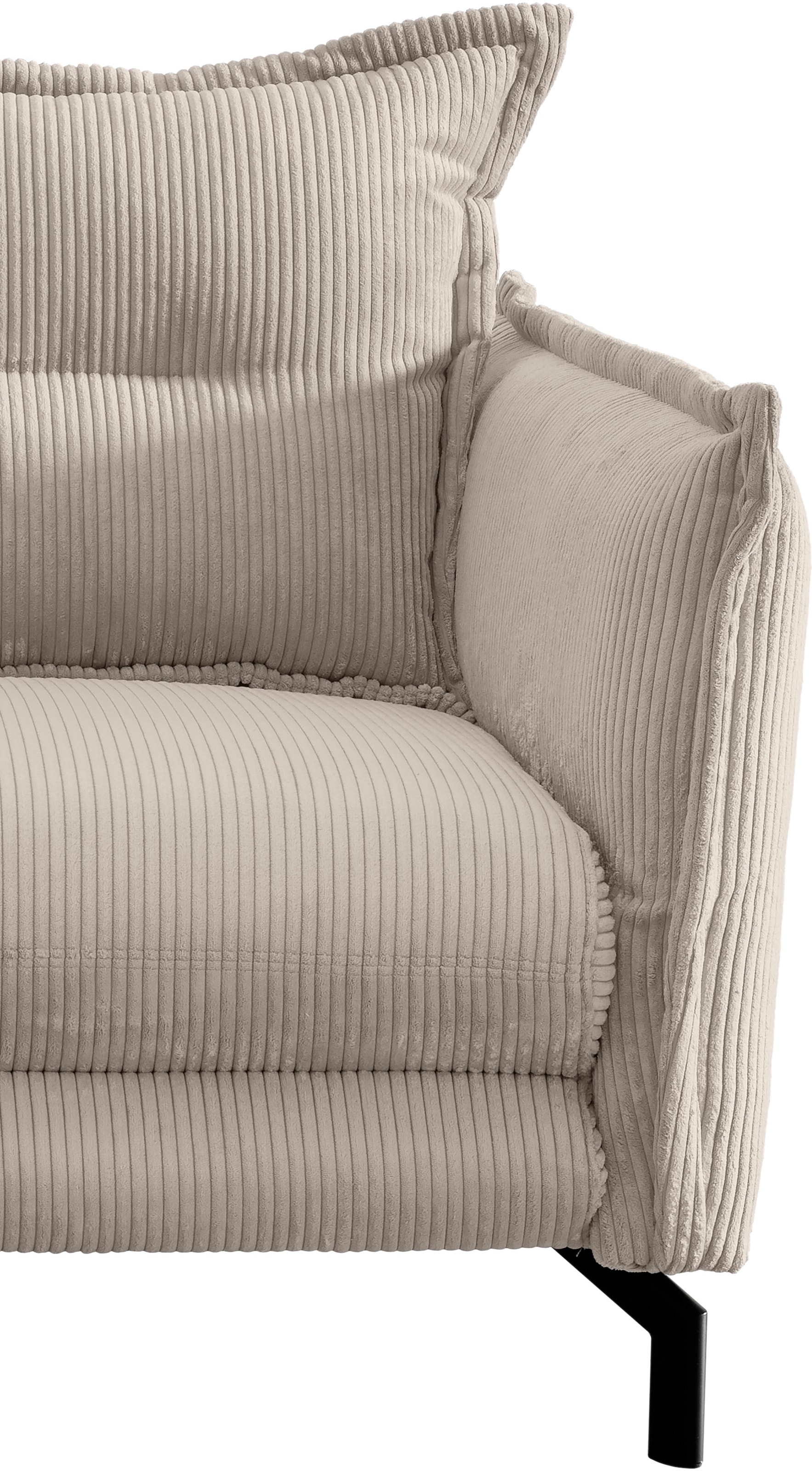 Home affaire 3-Sitzer »LAVA Breite 198 cm, modern und elegant, aktuelle Kissenoptik, bequem« Armlehnen verstellbar