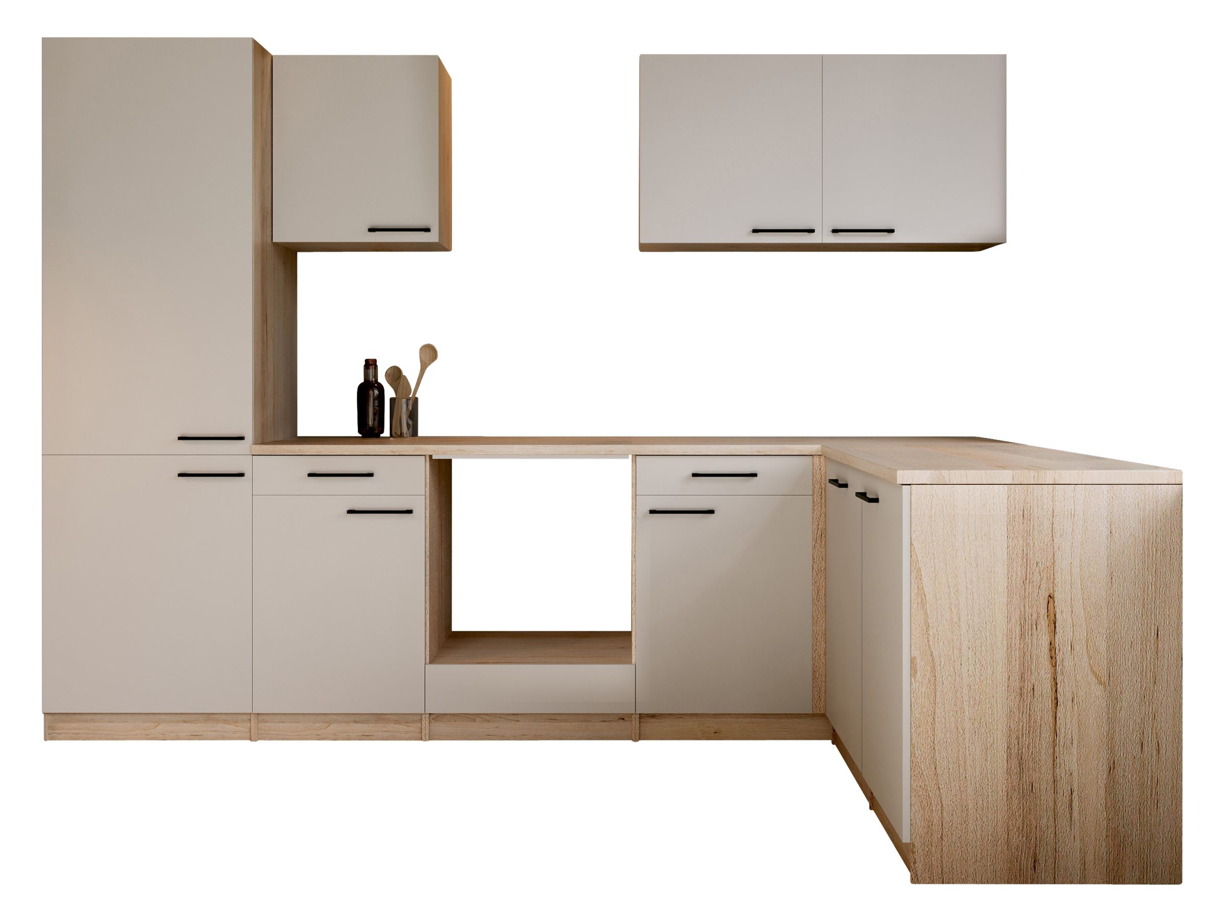 RESPEKTA Cuisine d'angle »Merle« zerlegt, wahlweise mit E-Geräten, Soft Close Funktion, Breite 280 cm