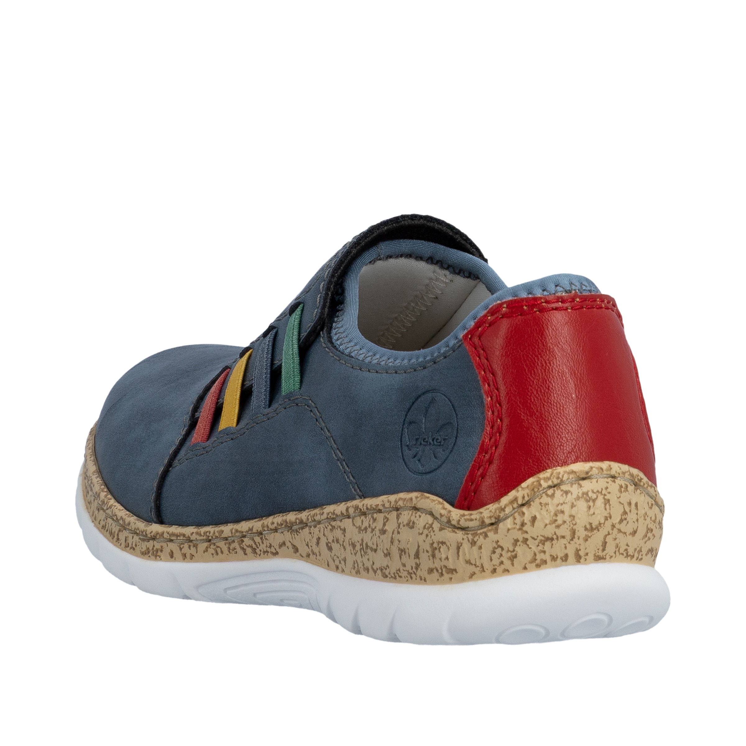 Rieker Slipper  Slip-on Sneaker, Schlupfschuh, Halbschuh mit bunten Stretcheinsätzen