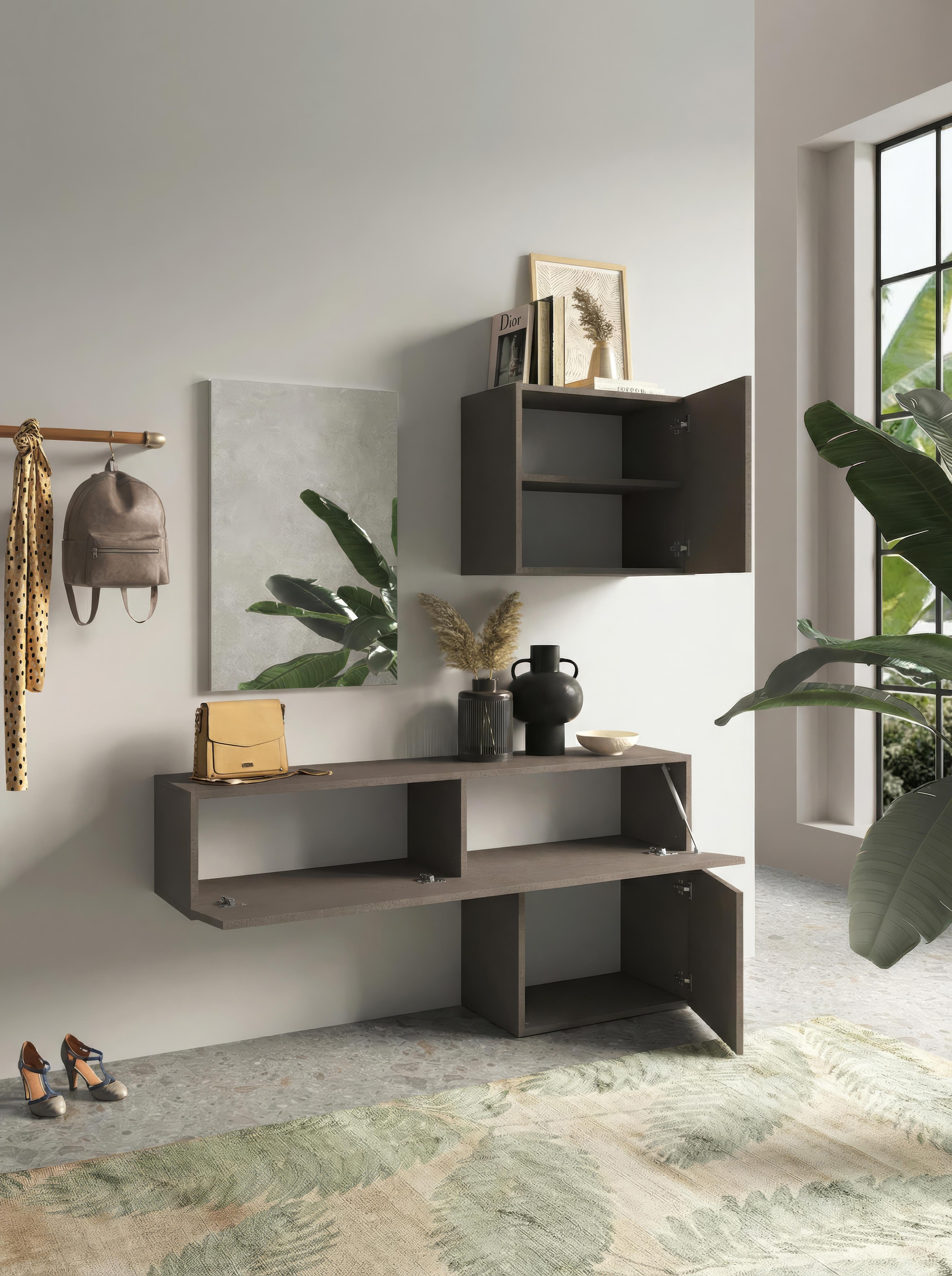 Home affaire Ensemble de vestiaires »Infinity, 4tlg. Breite 138 cm, Höhe variabel, moderne Garderobe« Spar-Set, 4 cuis tlg.