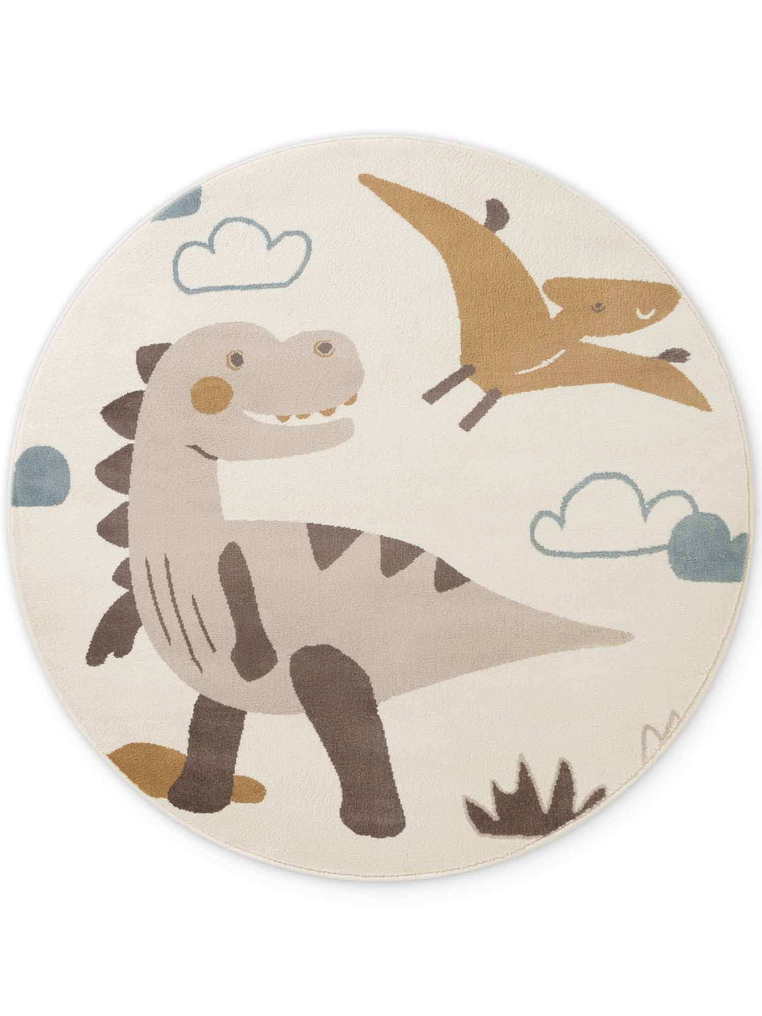 HANSE Home Tapis pour enfants »Dino« Rond 10 mm Höhe Pflegeleicht, Weich, Kinderzimmer, Spielteppich, Spielunterlage