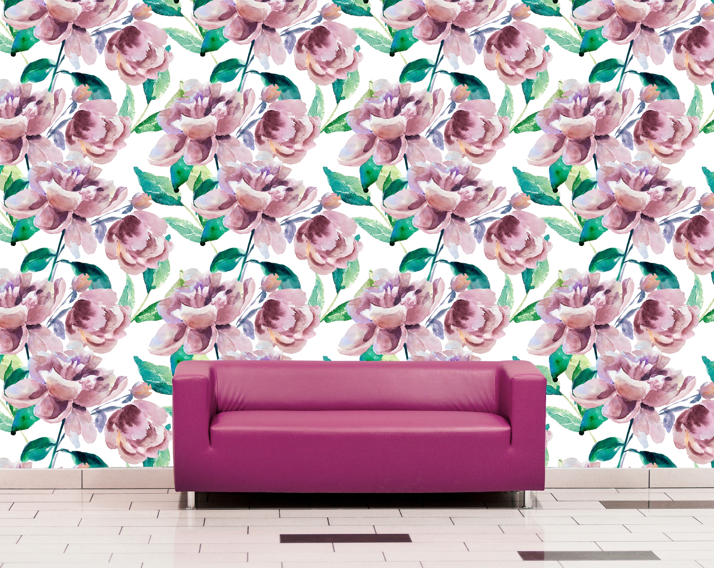 queence Papier peint vinyle »Oldl« Motif | botanique | floral | imprimé | naturellement | à motifs 90x250cm, selbstklebend, kinderleichte Anbringung, , Sticker