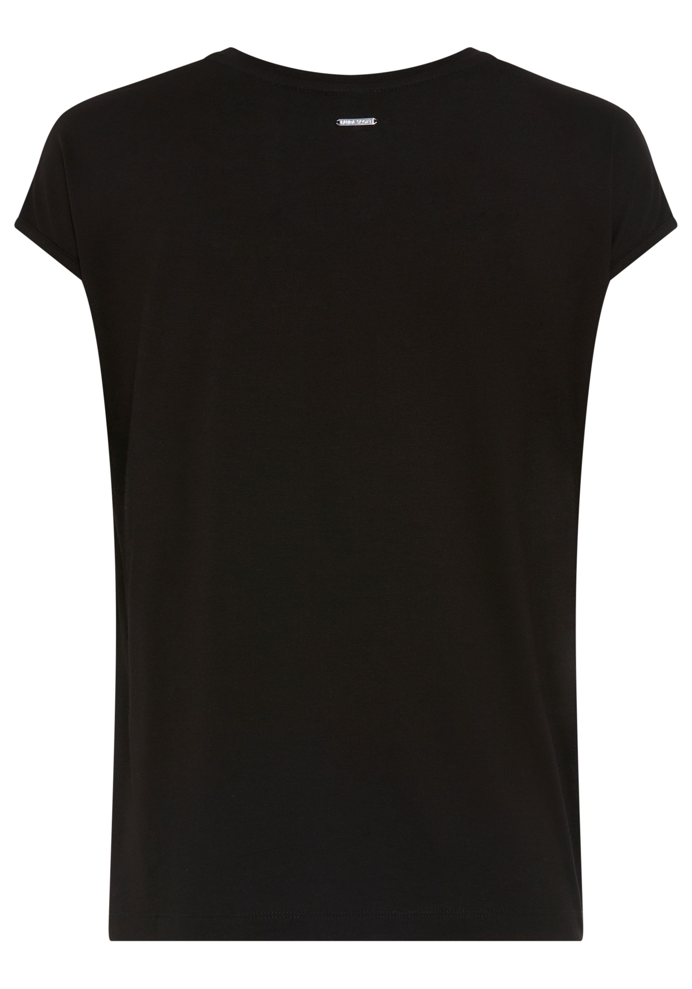 Laura Scott Shirtbluse im Materialmix, hinten weicher Jersey vorne geblümter Bluseneinsatz