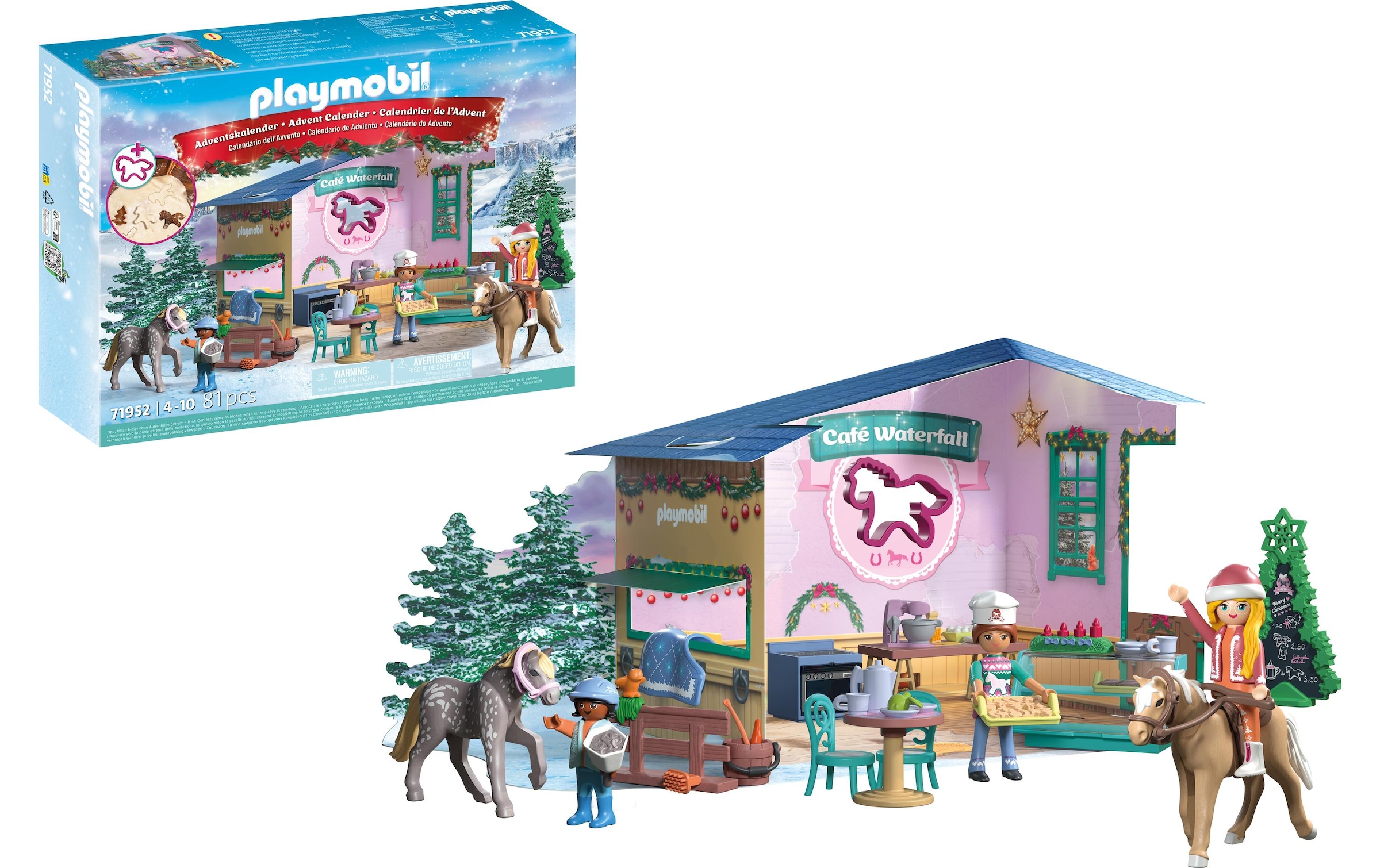 Playmobil® Calendrier de l'Avent »Weihnachtsbacken im Reitercafé« à partir de 4 ans