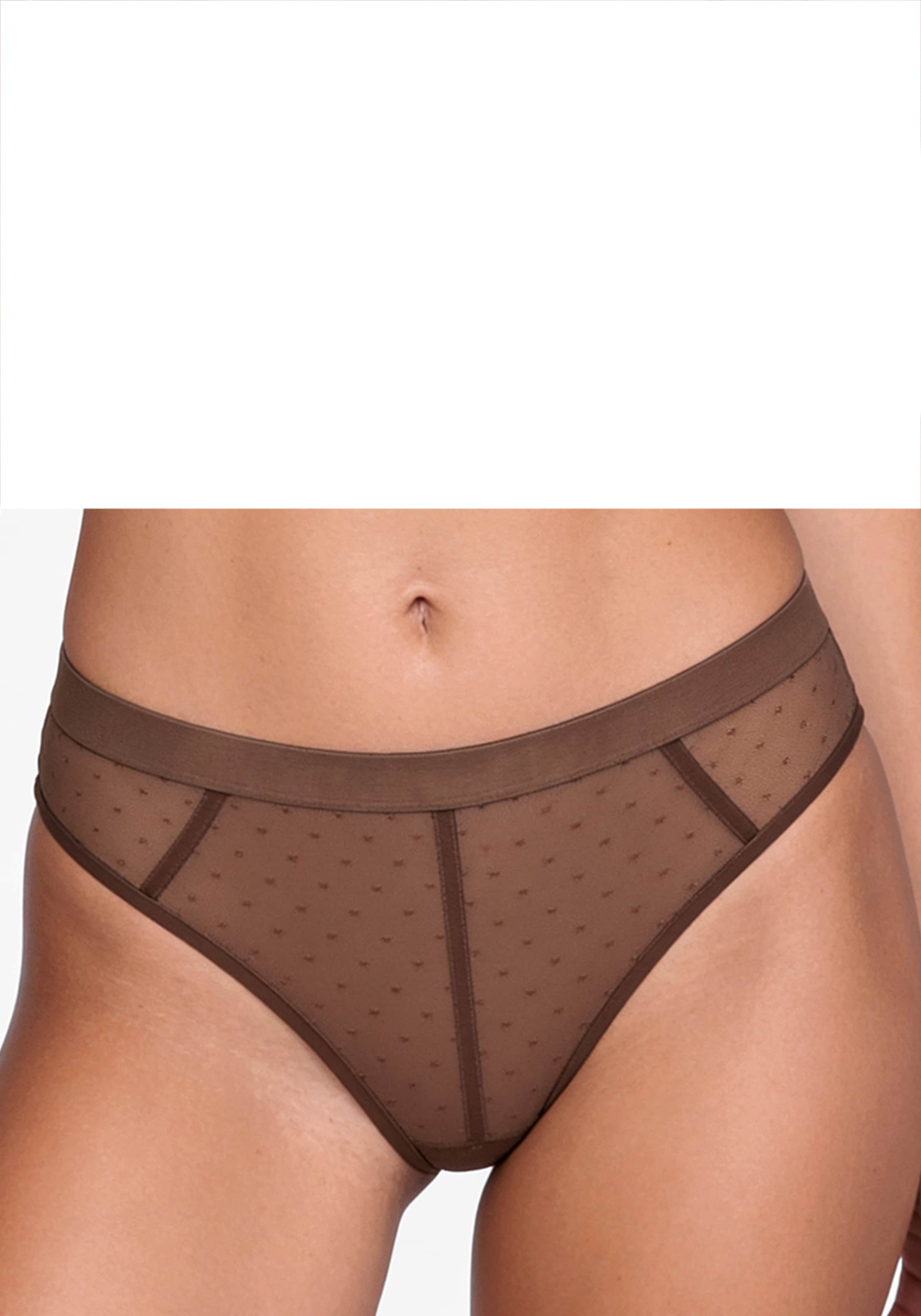 Vivance String »Ava« en mesh transparent à pois, lingerie transparente