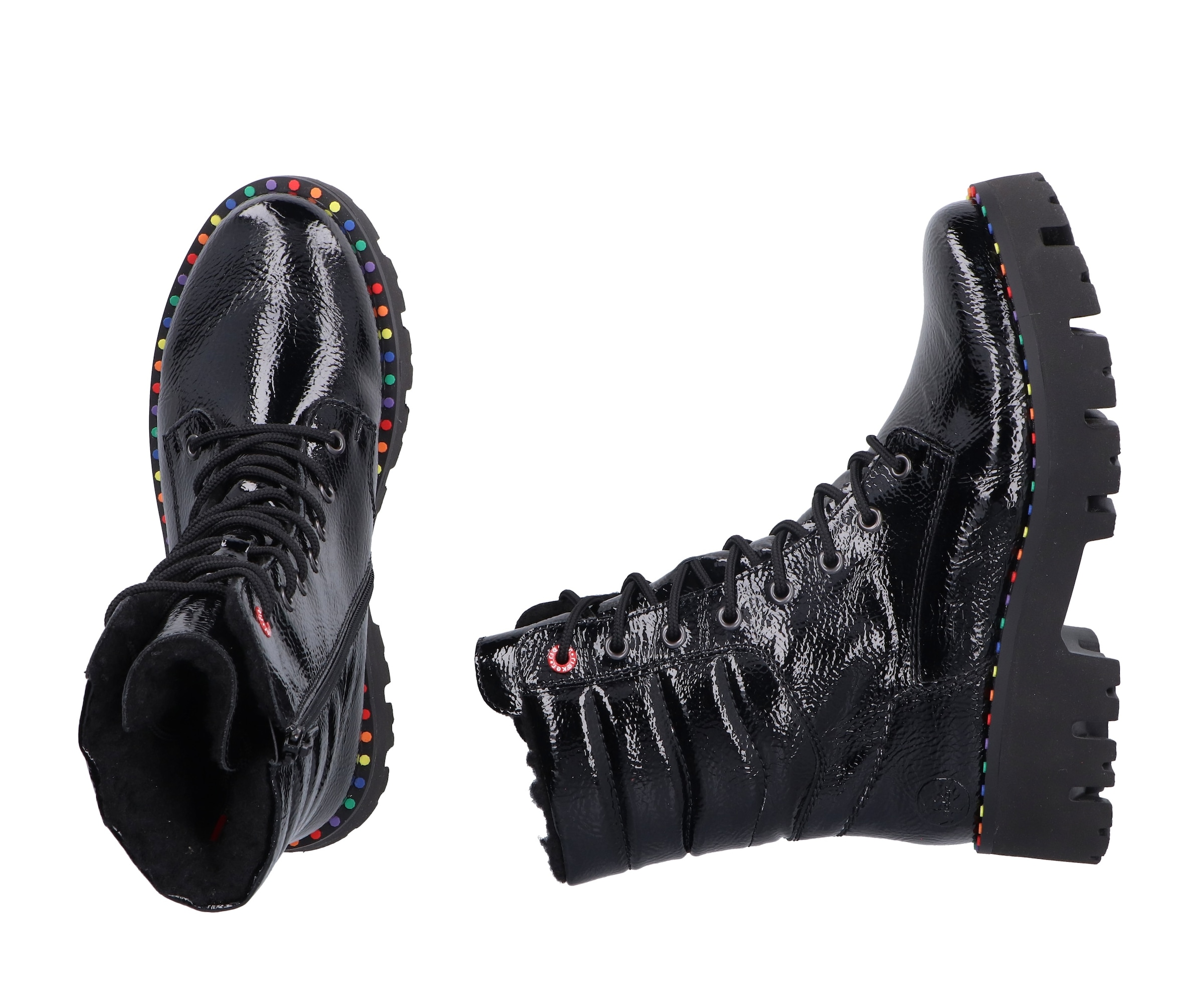 Rieker Bottes d'hiver  bottes à plateforme, bottes d'hiver, bottines vernies avec fermeture éclair intérieure