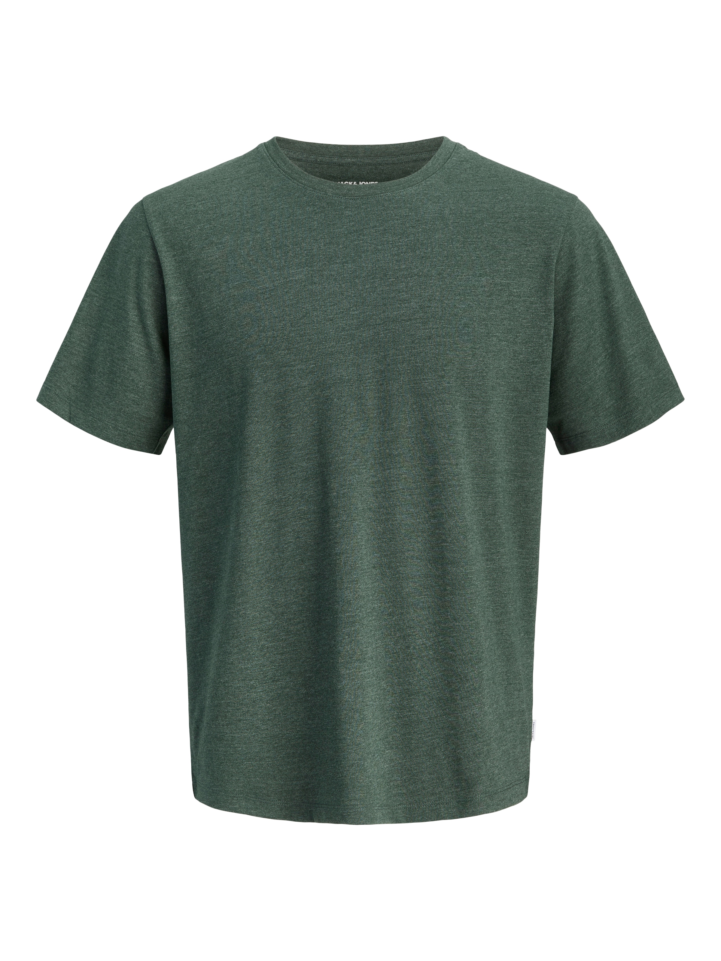 Jack & Jones Shirt à col rond »JJEORGANIC MELANGE TEE SS O-NECK NOOS« mélange coton, coupe régulière