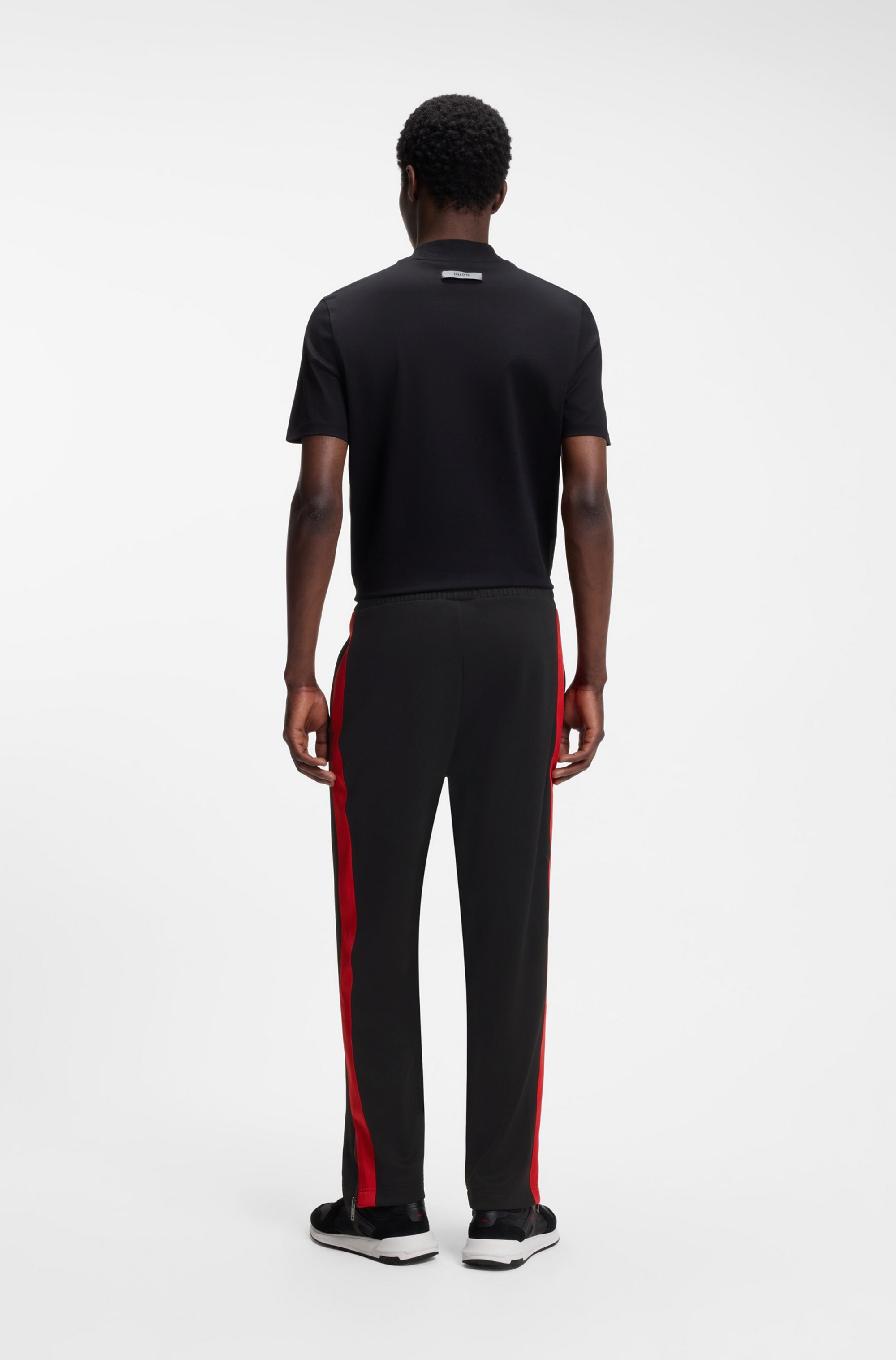 HUGO Pantalon sweat »Dolos«  Reissverschlüsse am Saum, Relaxed Fit, Logo-Tape