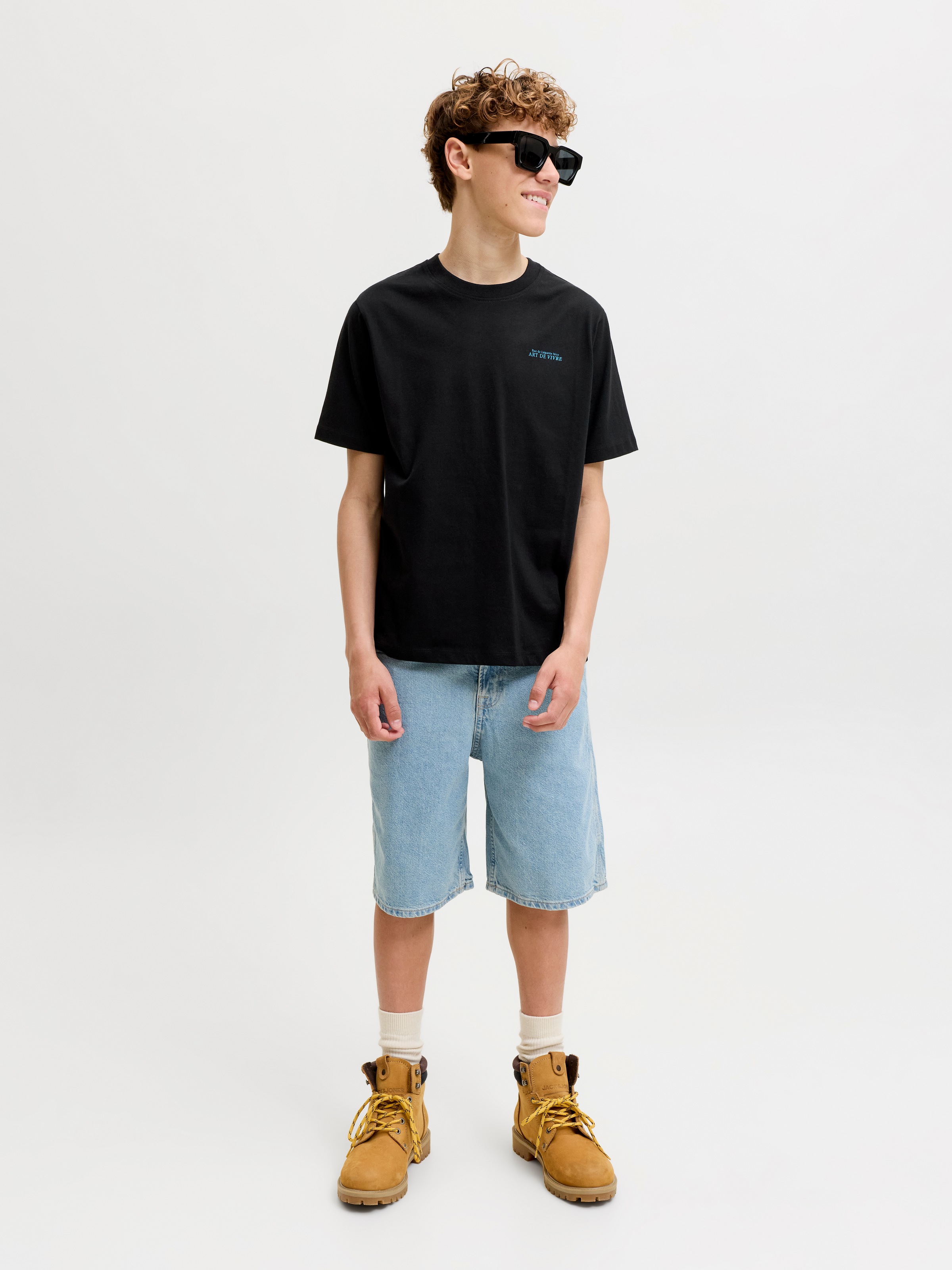 Jack & Jones Junior T-Shirt »JJLEMON TEE SS CREW NECK JNR« mit Logoprint