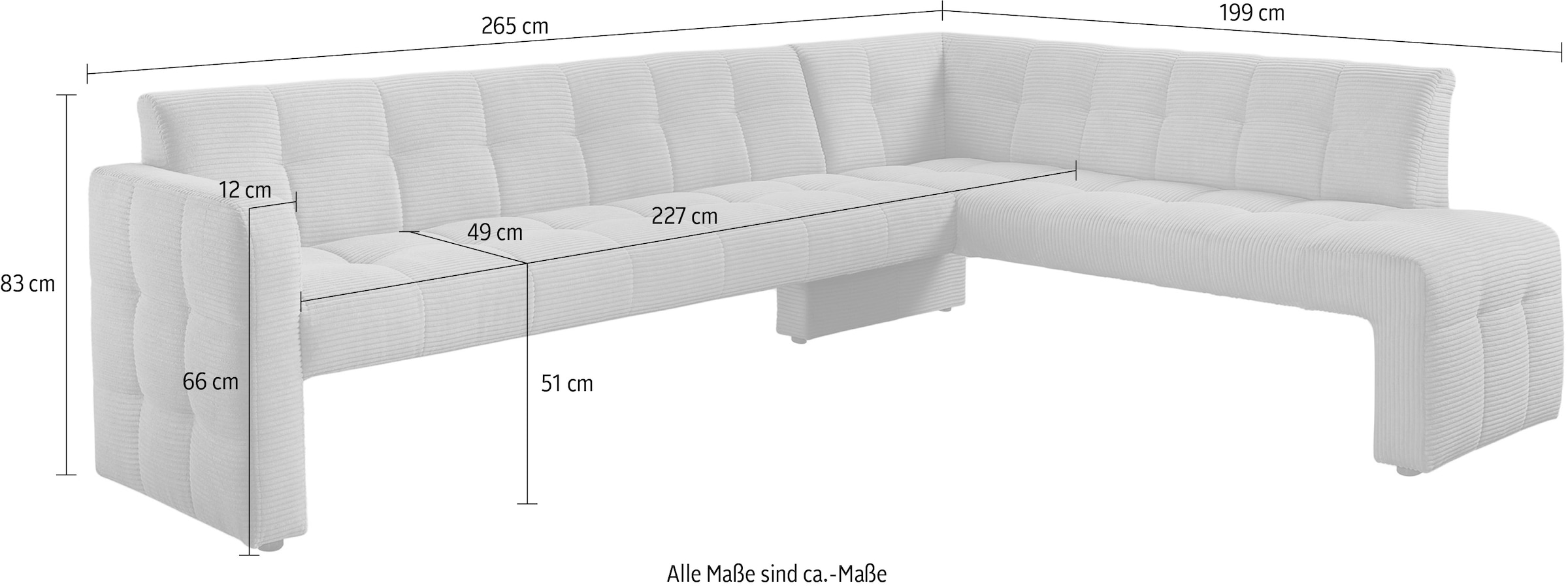 exxpo - sofa fashion Essbank »Barista, bequem und elegant, hohe Bodenfreiheit« Eckbank Barista bequem und elegant, hochwertige Detailverarbeitung
