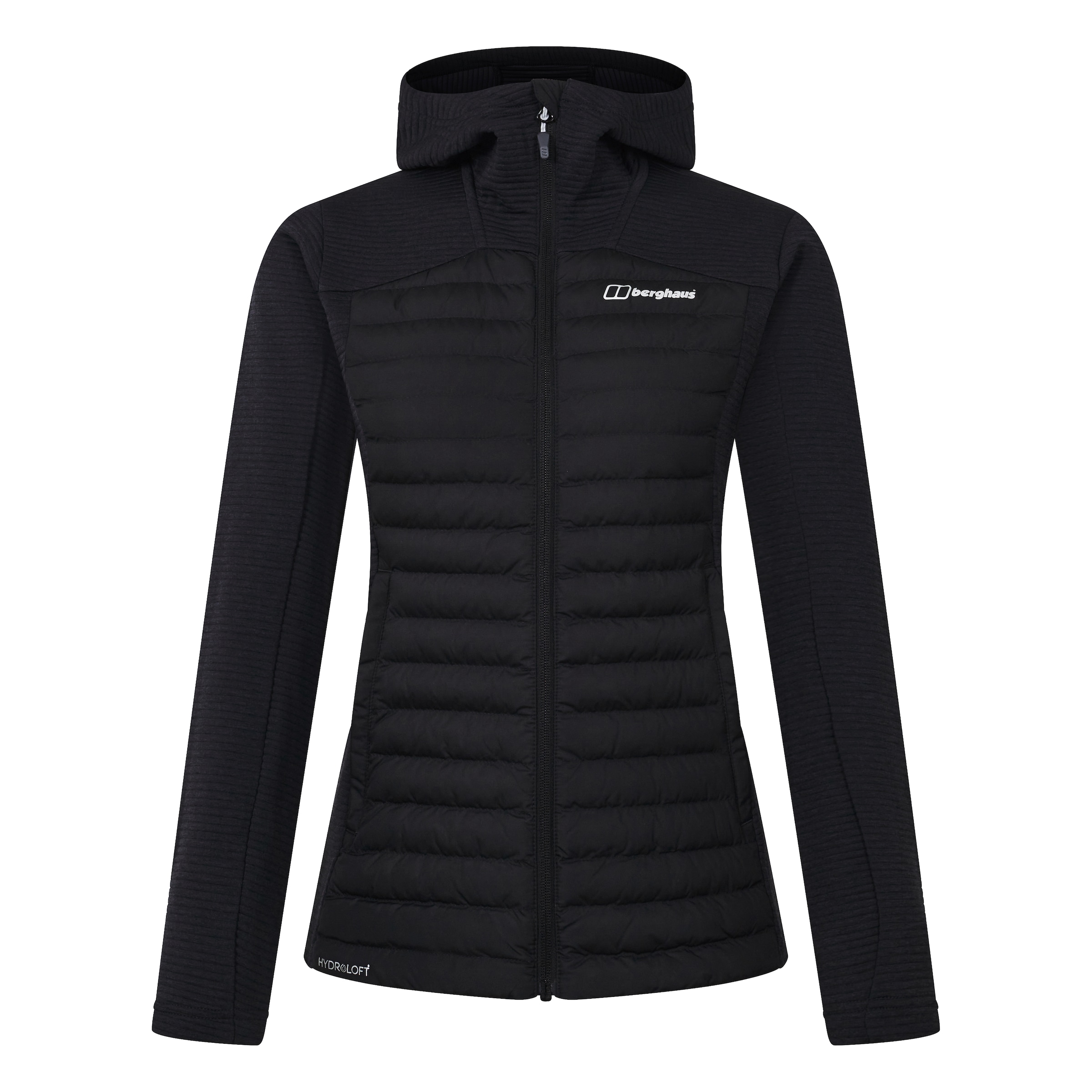 Berghaus Hybridjacke »NULA HYBRID JACKET« mit Kapuze Hydroloft® Isolierung, Strickfleece-Einsätze, leicht verstaubar