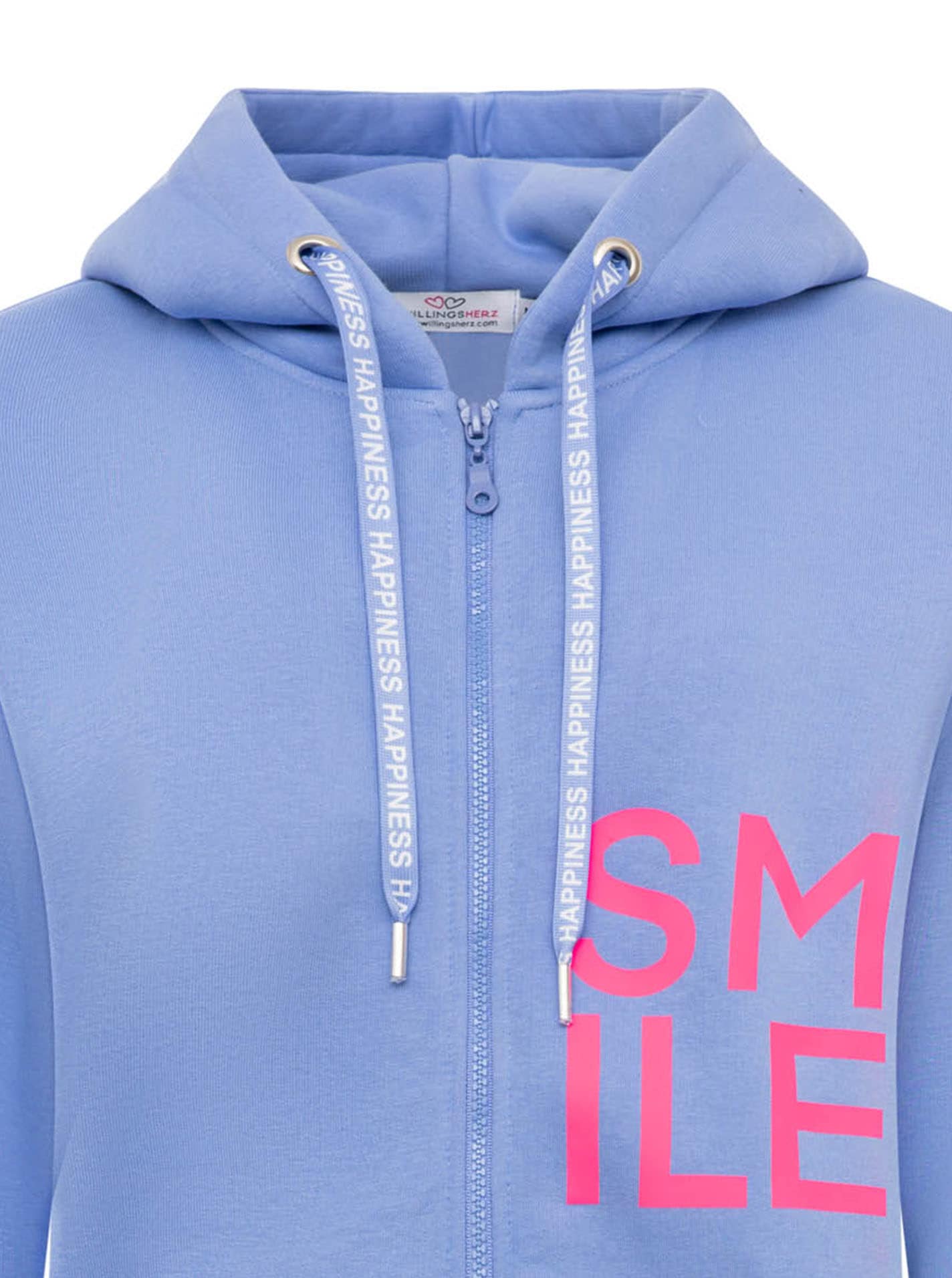 Zwillingsherz Kapuzensweatjacke »"Alissa"« mit SMILE, gesticktem Herz am Arm und Reissverschluss