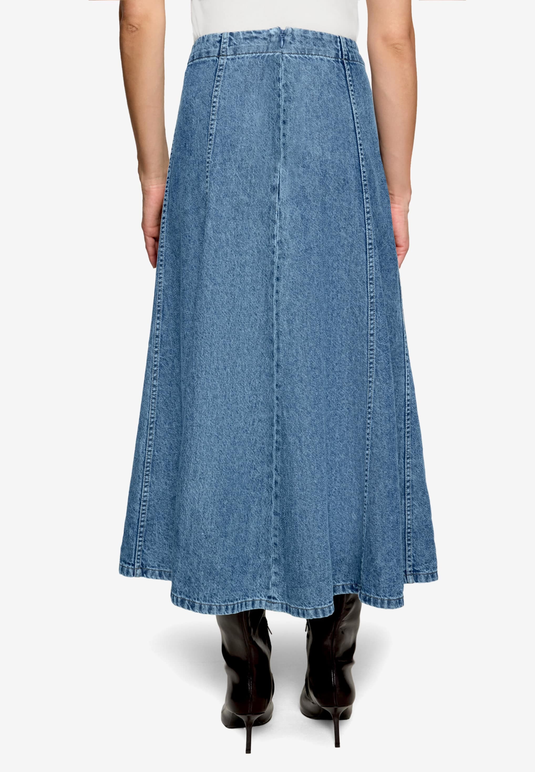 Zero Jeansrock 7/8 Länge / Reissverschluss hinten