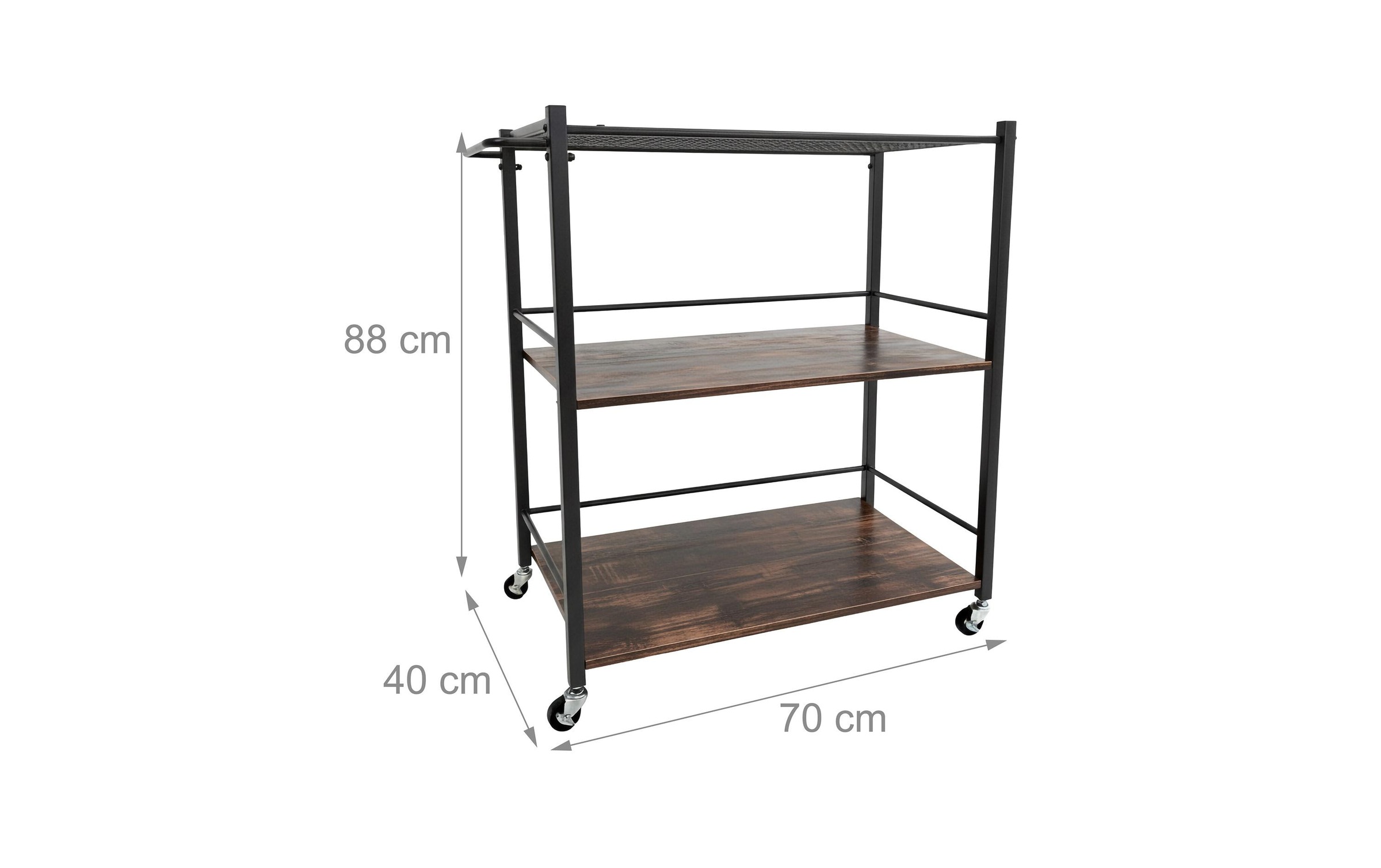 relaxdays Servierwagen »im Industrial-Style 70 x 88 cm«