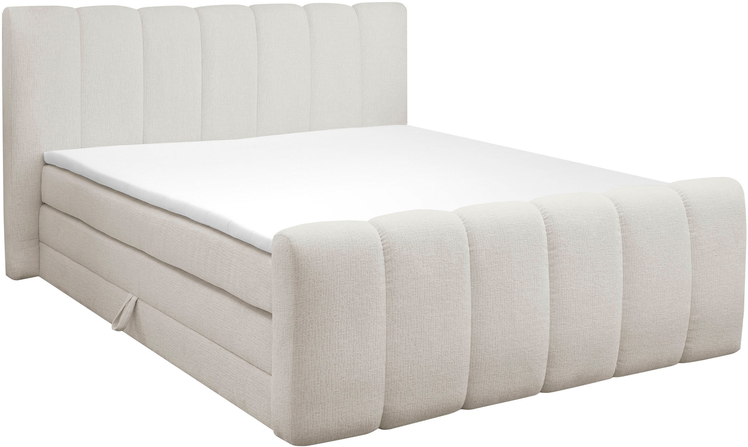 ED EXCITING DESIGN Lit boxspring »Chuck in der Breite 180cm, inkl. Bettkasten« inkl. Tonnentaschen-Federkernmatratze & Kaltschaum-Topper