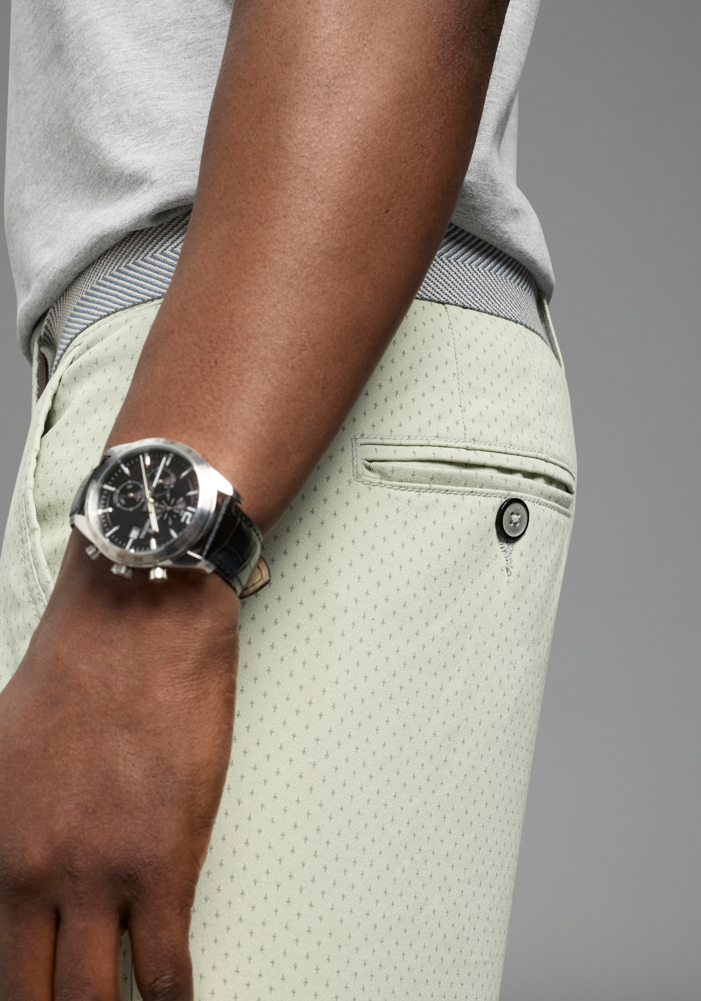 DELMAO Short  kniefrei, gerades Bein, mit Eingrifftaschen und Gesässtaschen