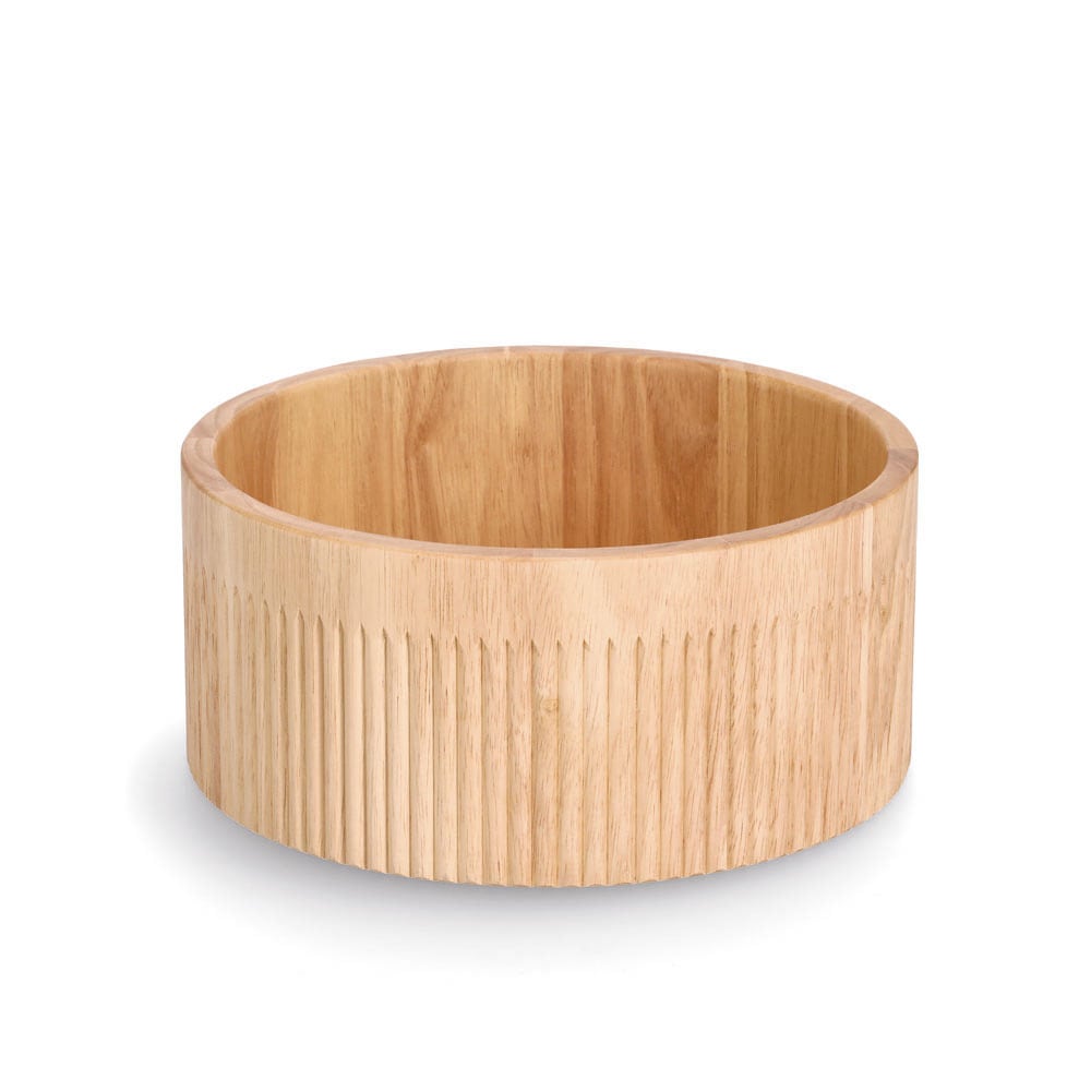 Zeller Present Schale 1 Stk. aus Holzwerkstoff Rillenmuster, Bambus, Ø 27 cm