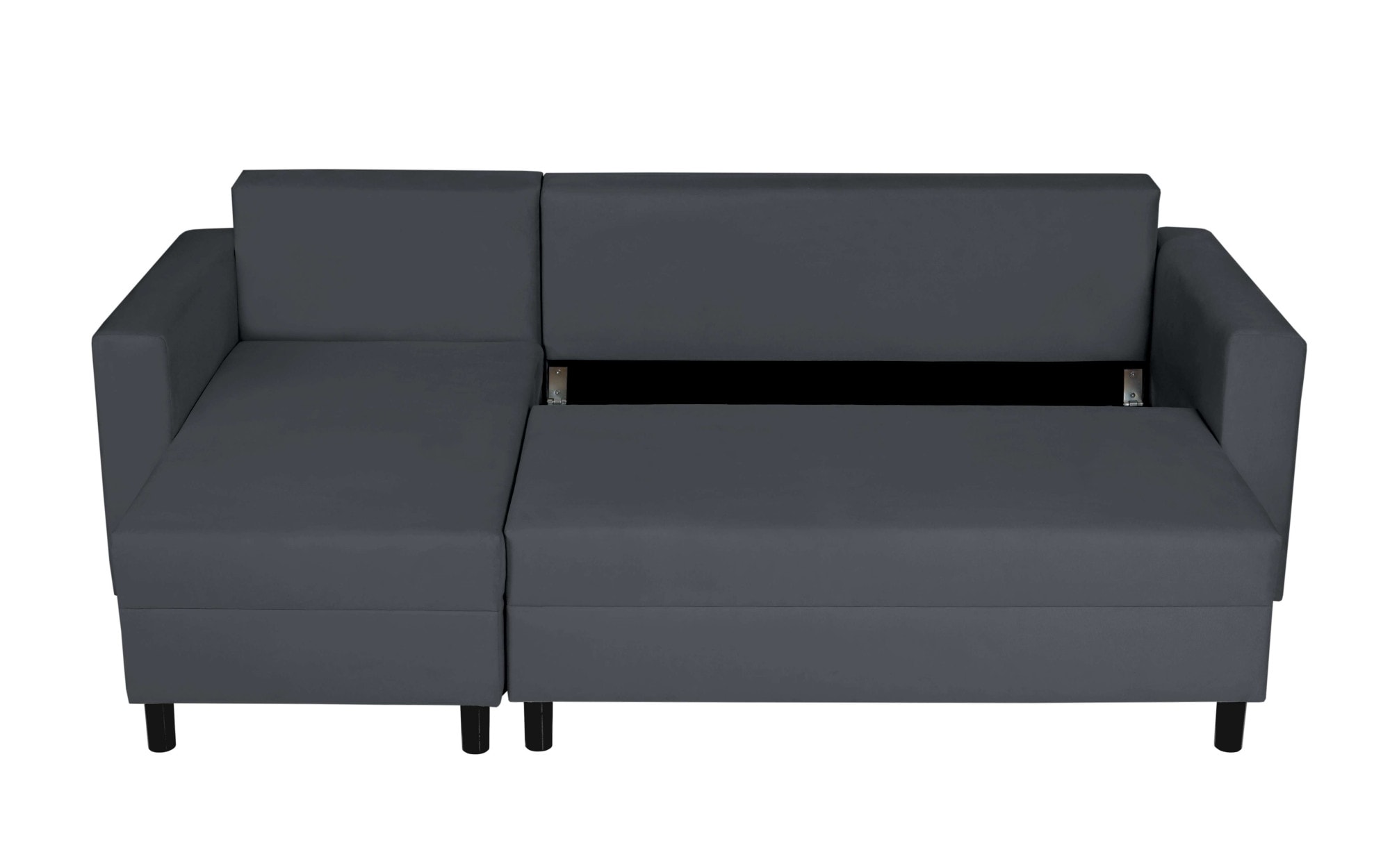 Home affaire Ecksofa »GLENOE Schlafsofa mit Bettkasten, Recamiere beidseitig montierbar« L-Form, Masse B/T/H: 230/135/84,5 cm, Velvet & Struktur weich
