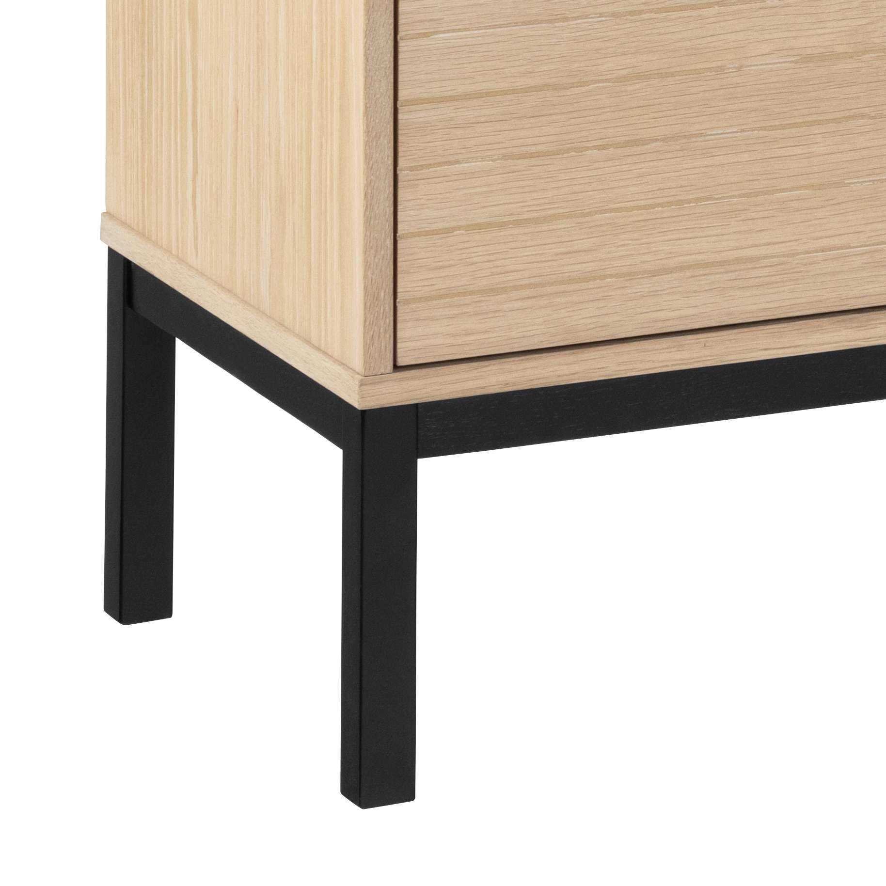 ACTONA GROUP Sideboard »Kensington« Anrichte, 4 Türen und 4 Böden weiss pigmentiert  Eiche, 180x40x80cm