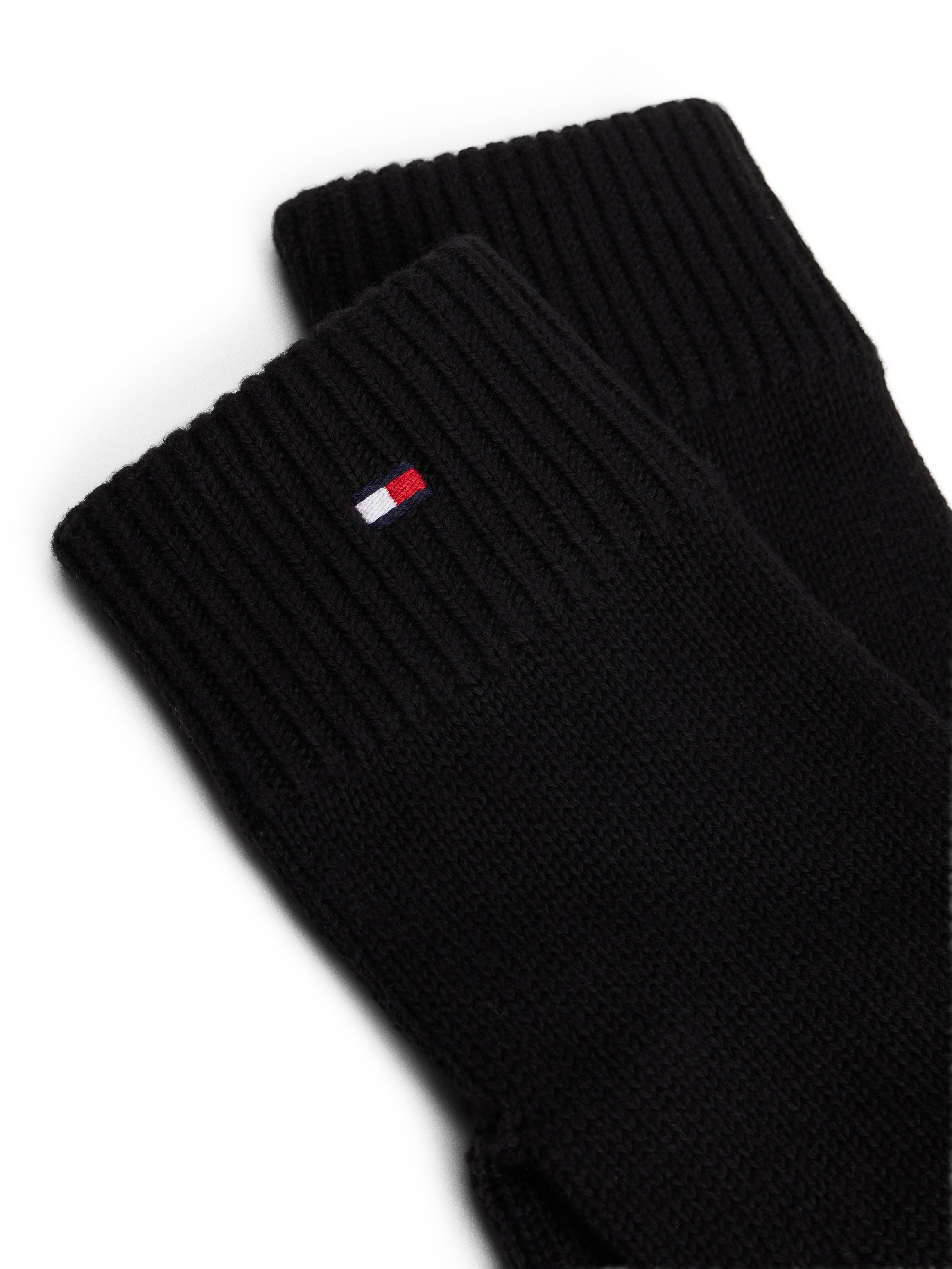 Tommy Hilfiger Strickhandschuhe »ESSENTIALS FLAG GLOVES« mit Logostickerei