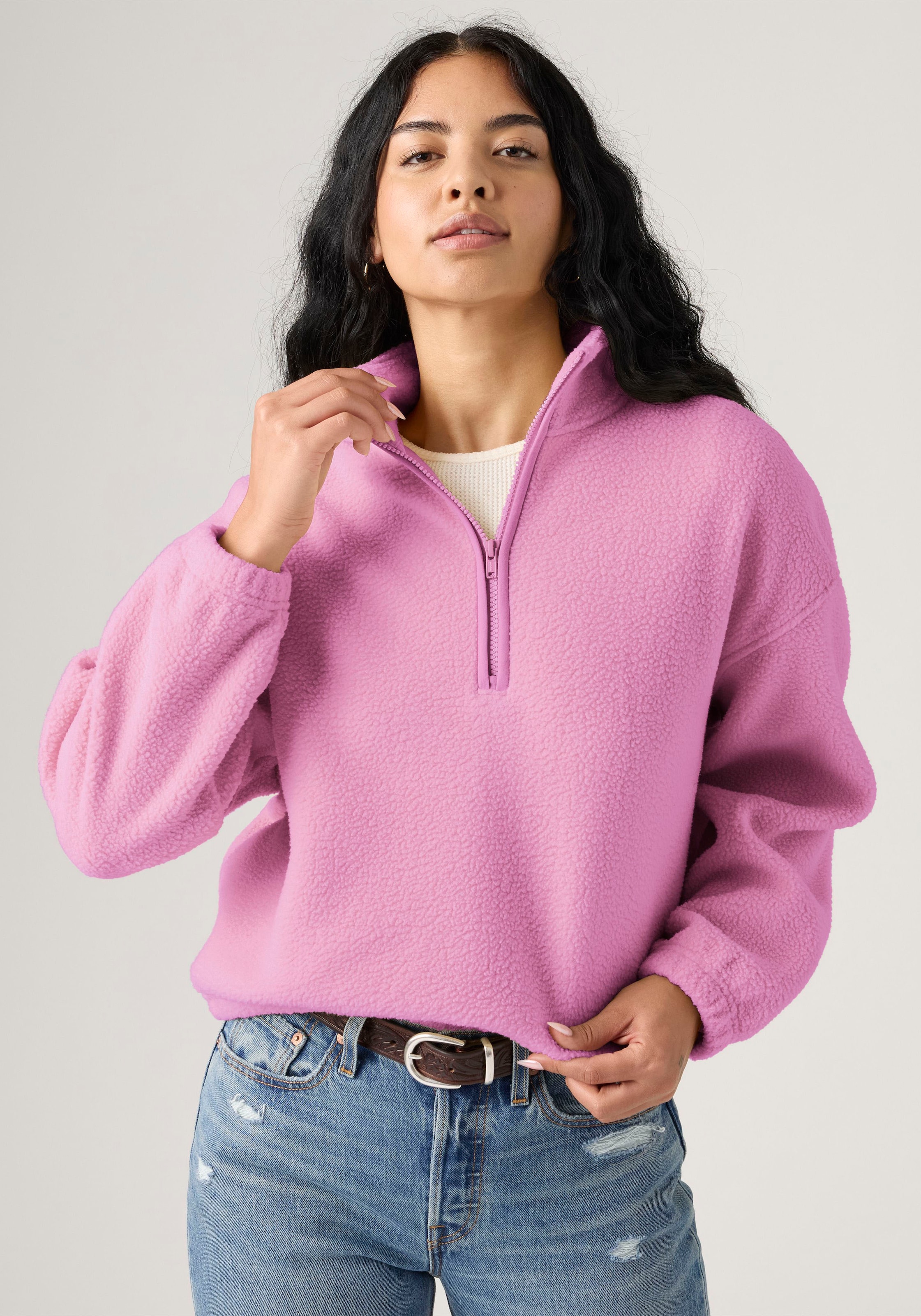 Levi's® Pull en polaire »LSE_DELTA 1/4 ZIP«, Qualité polaire facile d'entretien
