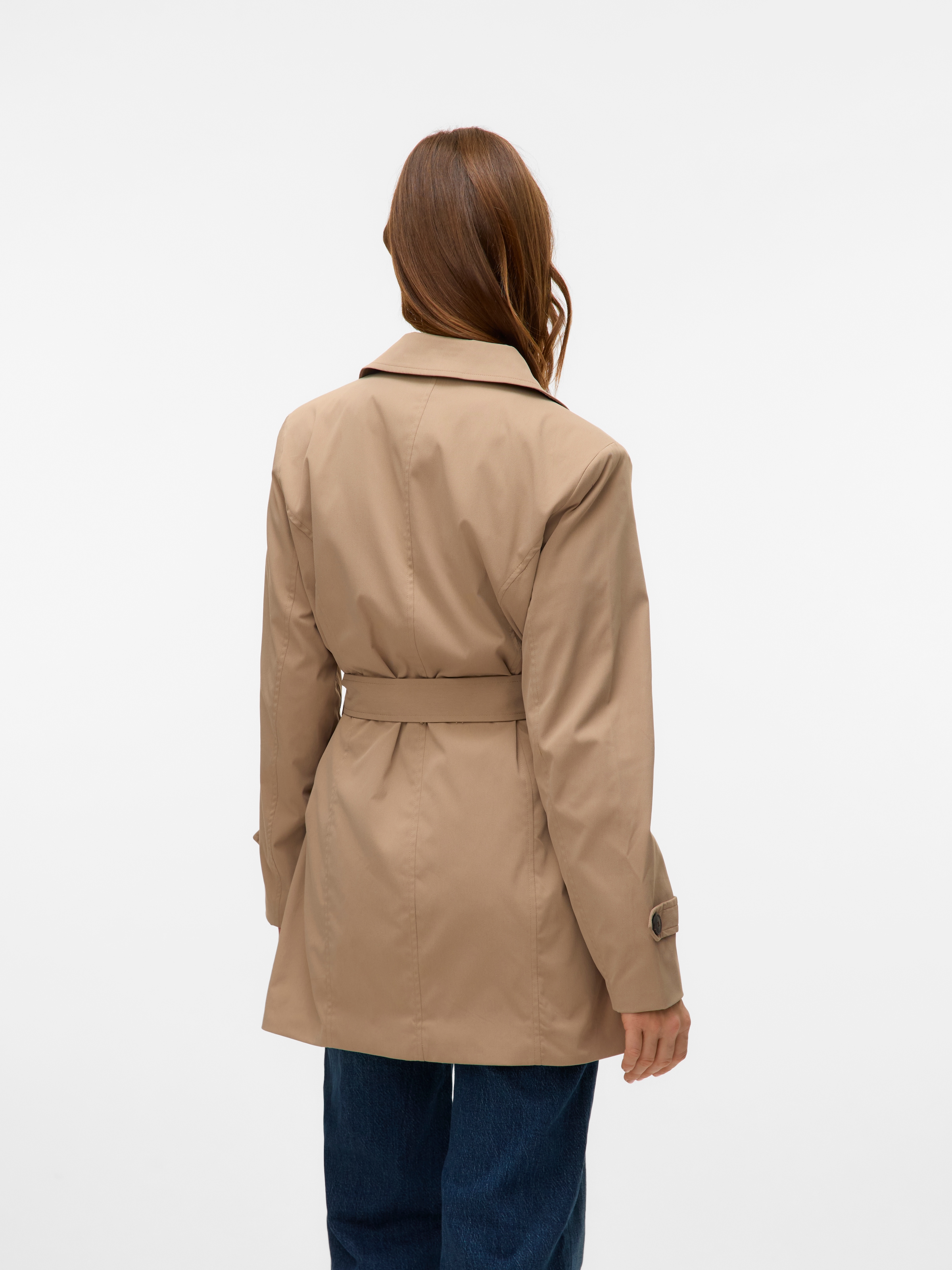 Vero Moda Trench-coat »VMCHELSEA OLIVIA TRENCHCOAT NOOS« kurzer 2-Reiher mit abnehmbarem Bindegürtel
