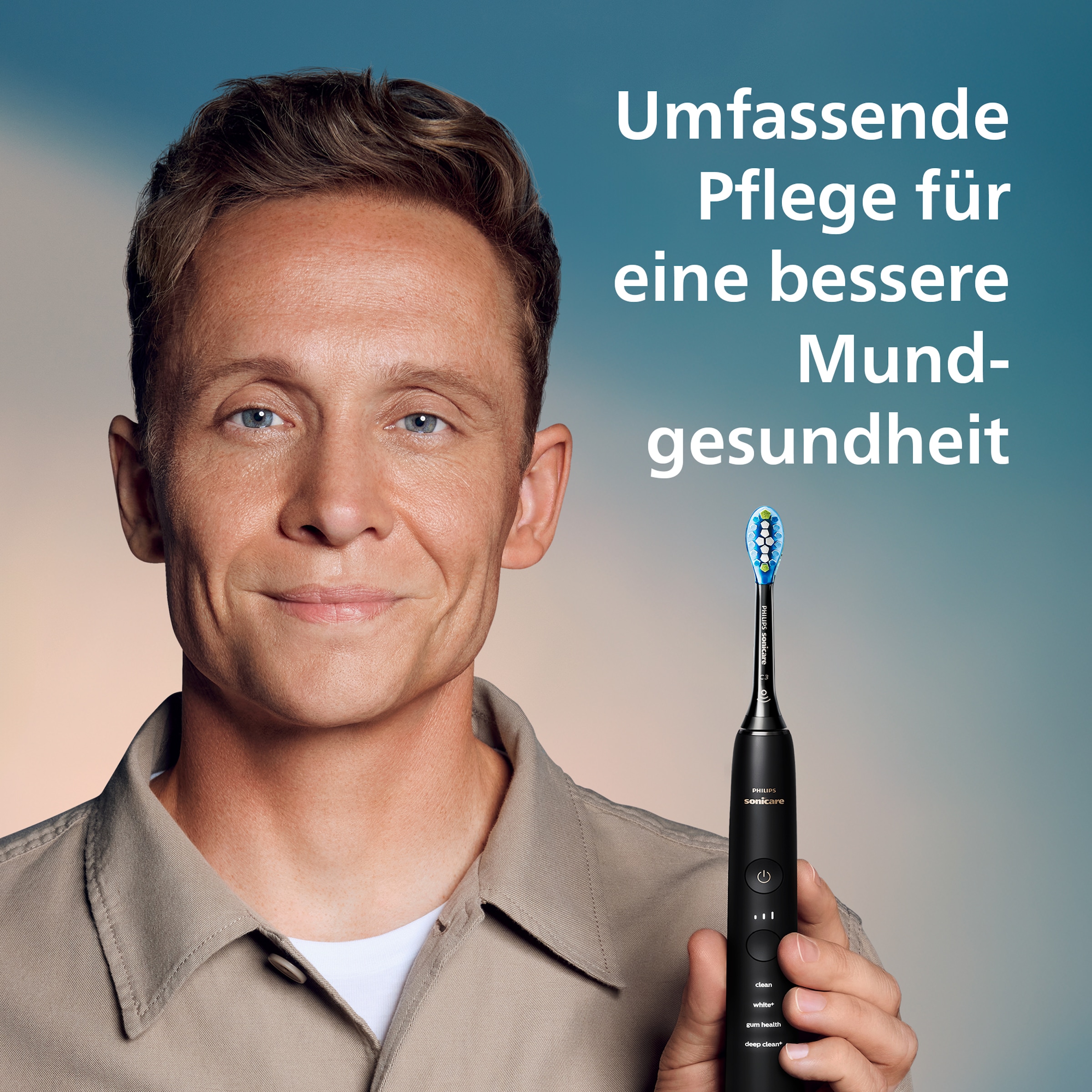 Philips Sonicare Brosse à dents électrique »HX9914« 2 cuis Aufsteckbürsten DiamondClean Premium Schallzahnbürste, Doppelpack inkl. Ladeglas