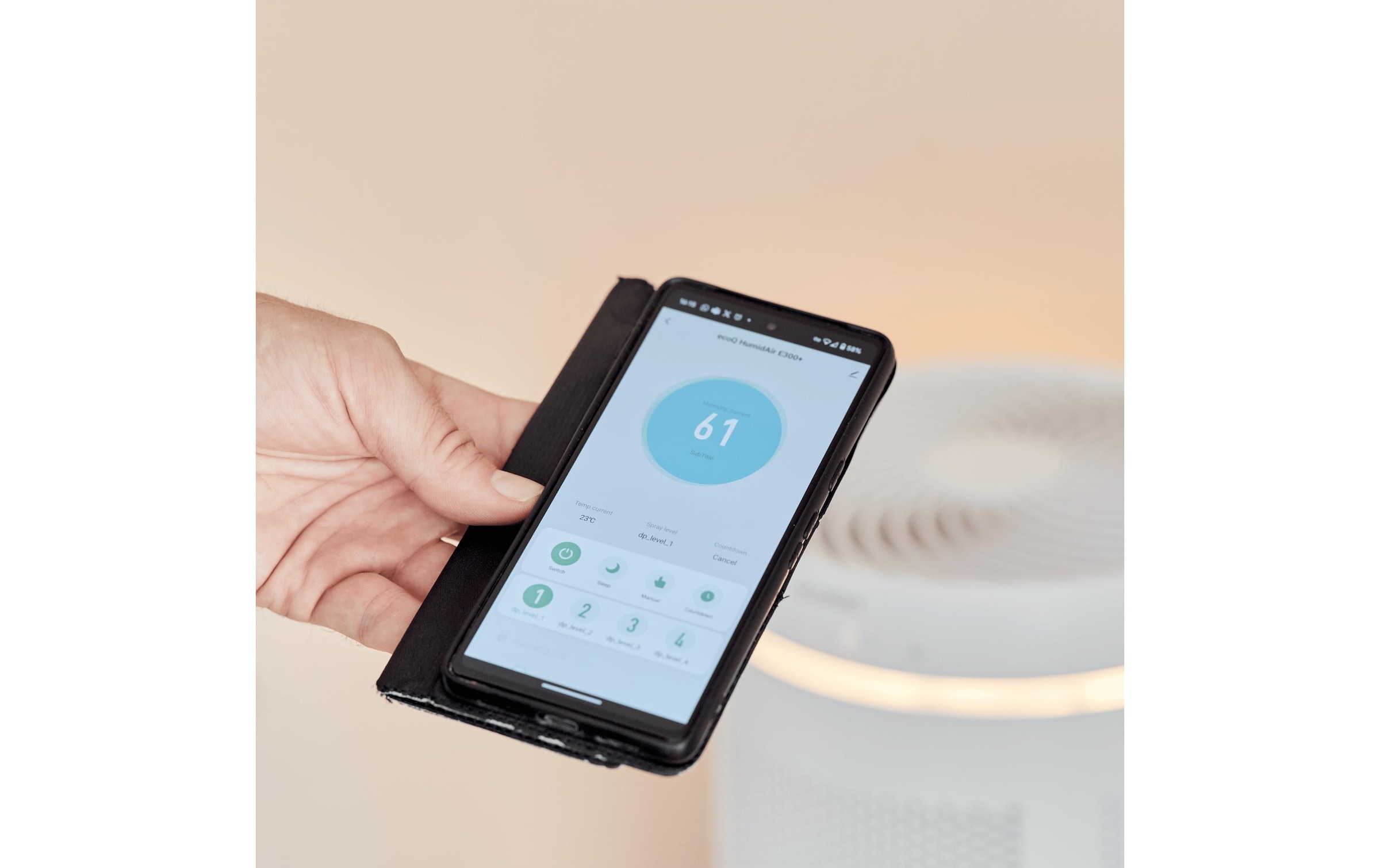   Humidificateur d'air »Ecofort ecoQ HumidAir E300« Gegen trockene Luft: Hygienischer Luftbefeuchter mit waschbarem Filter