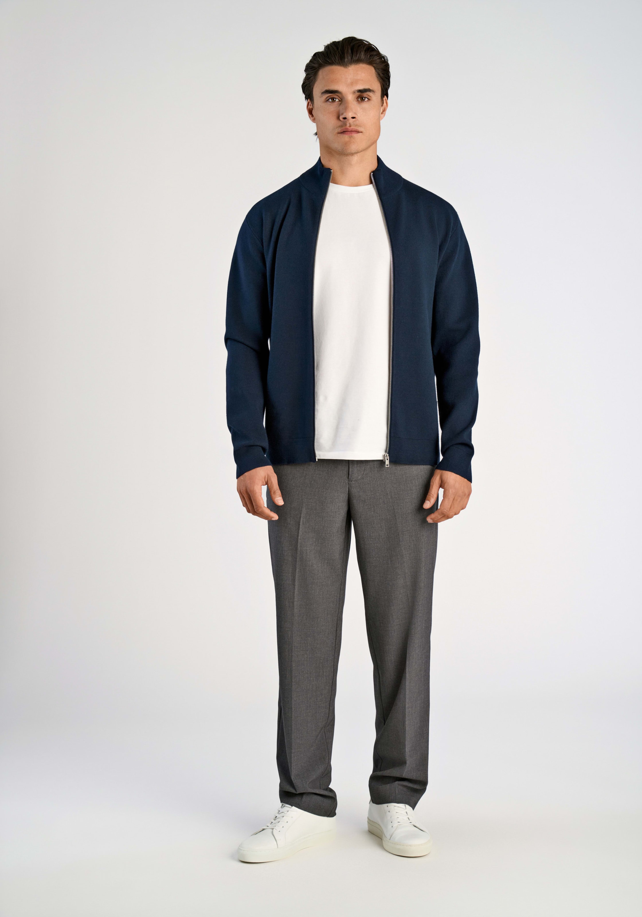 LINDBERGH Cardigan mit Viskose und Reissverschluss