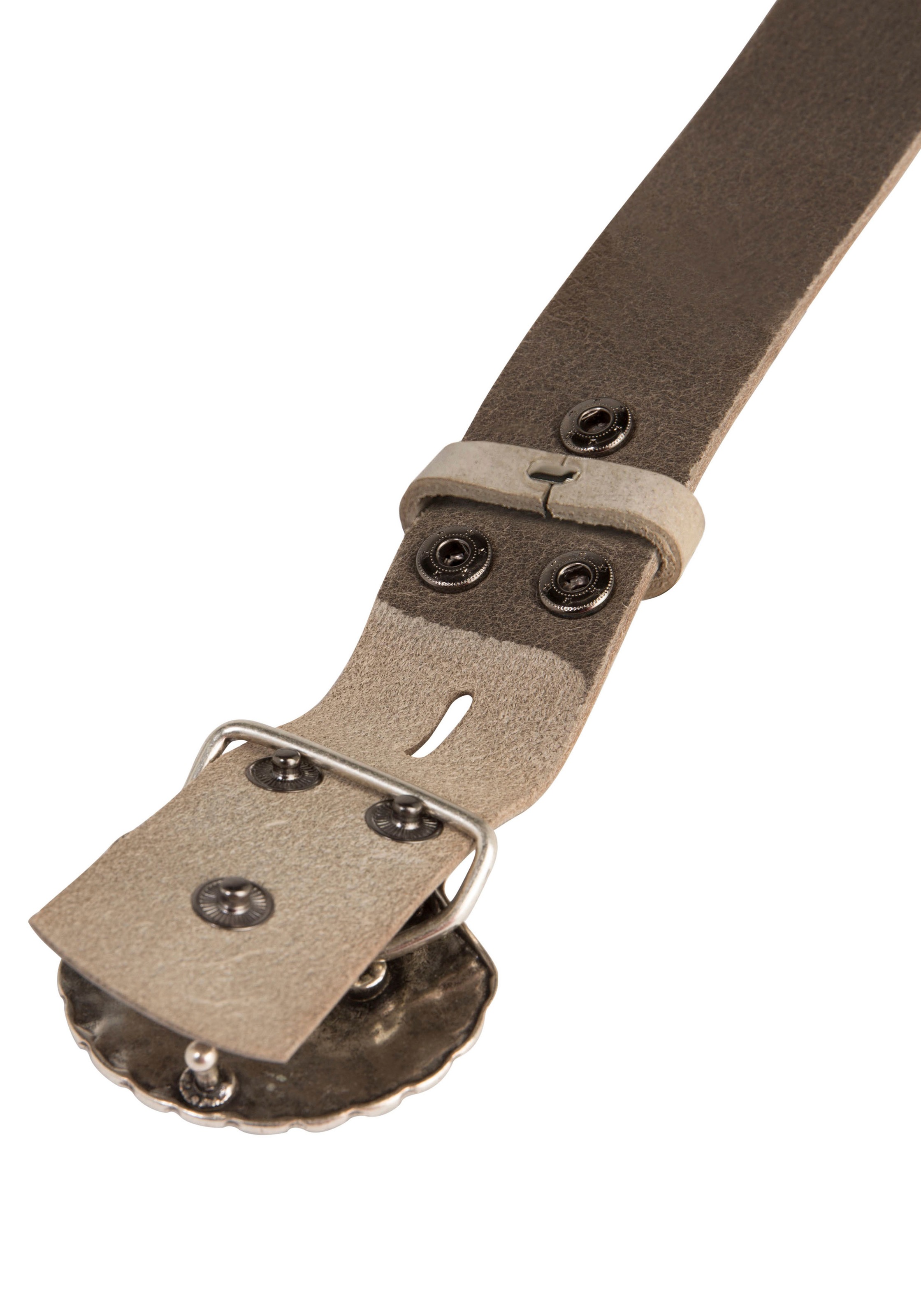 Rettungsring Gürtel Ledergürtel mit austauschbarer Schliesse »Muschel Nieten«