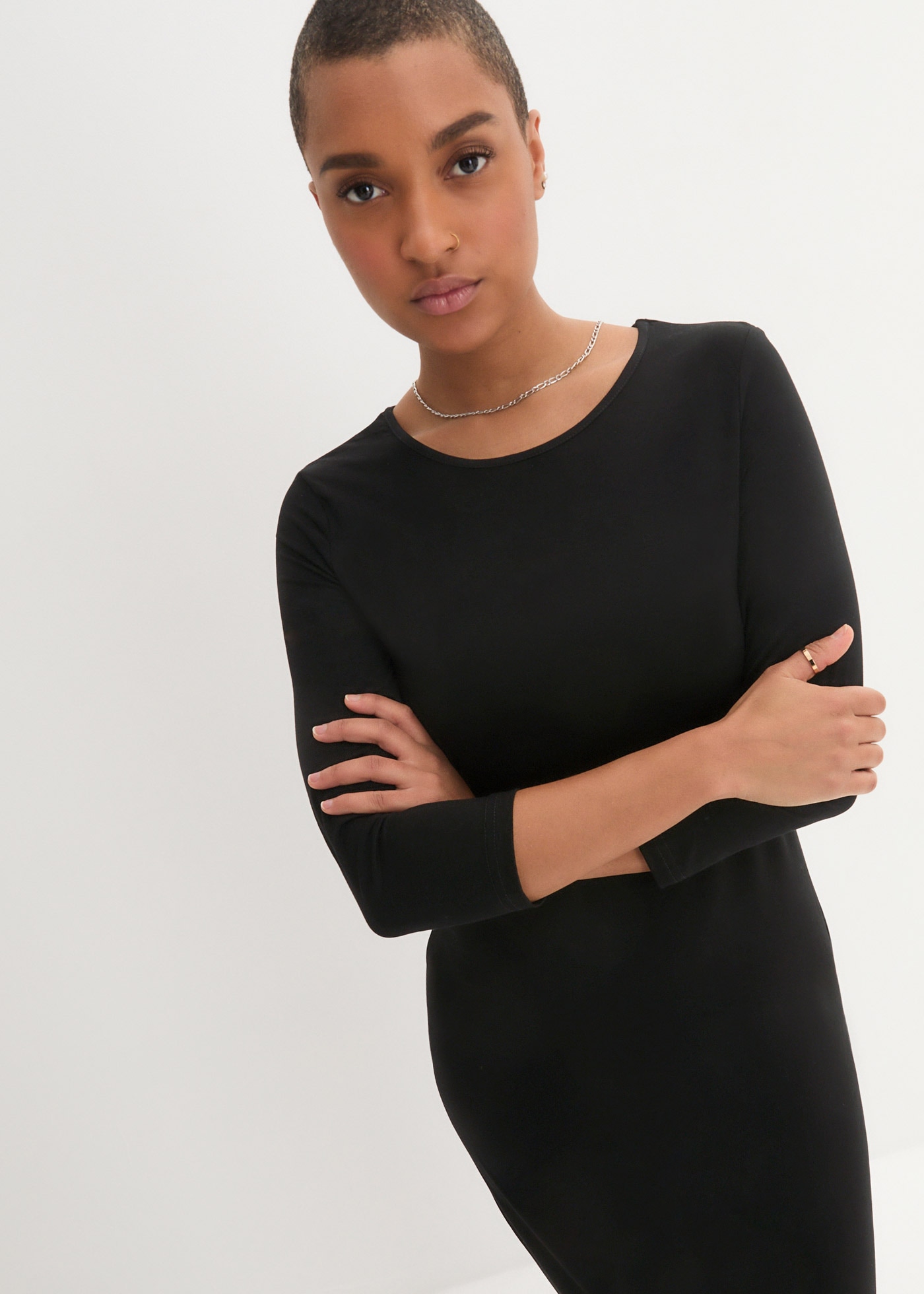 bonprix Shirtkleid 1 tlg. für den Alltag, aus leicht fliessendem Material, mit 3/4-Ärmeln
