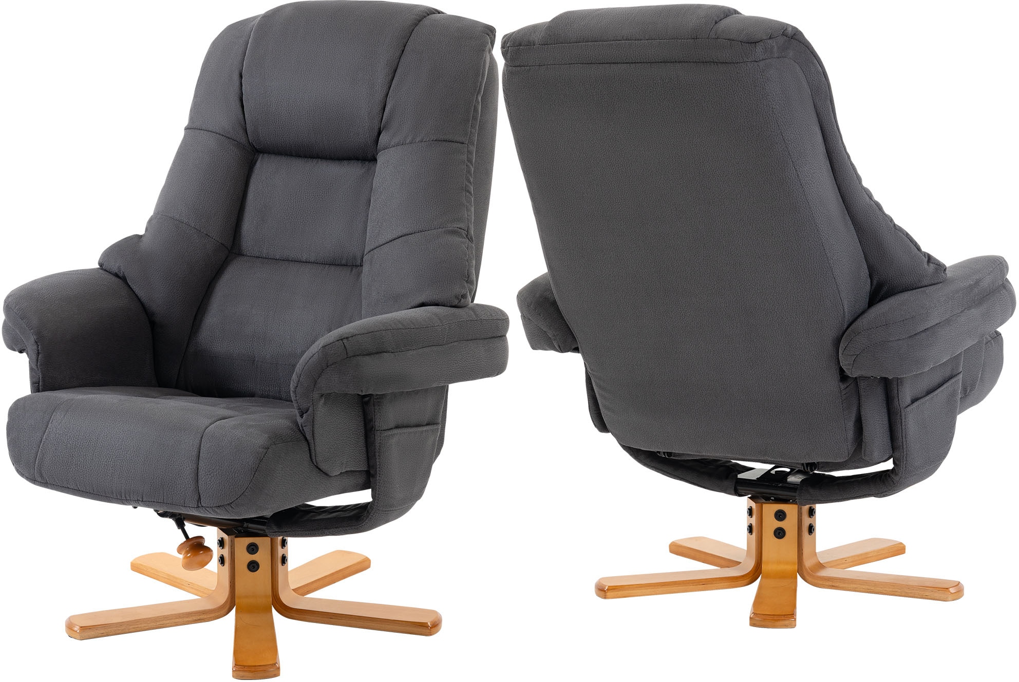 Duo Collection TV-Sessel »Bordeaux« mit Hocker und Relaxfunktion, 360 Grad drehbar