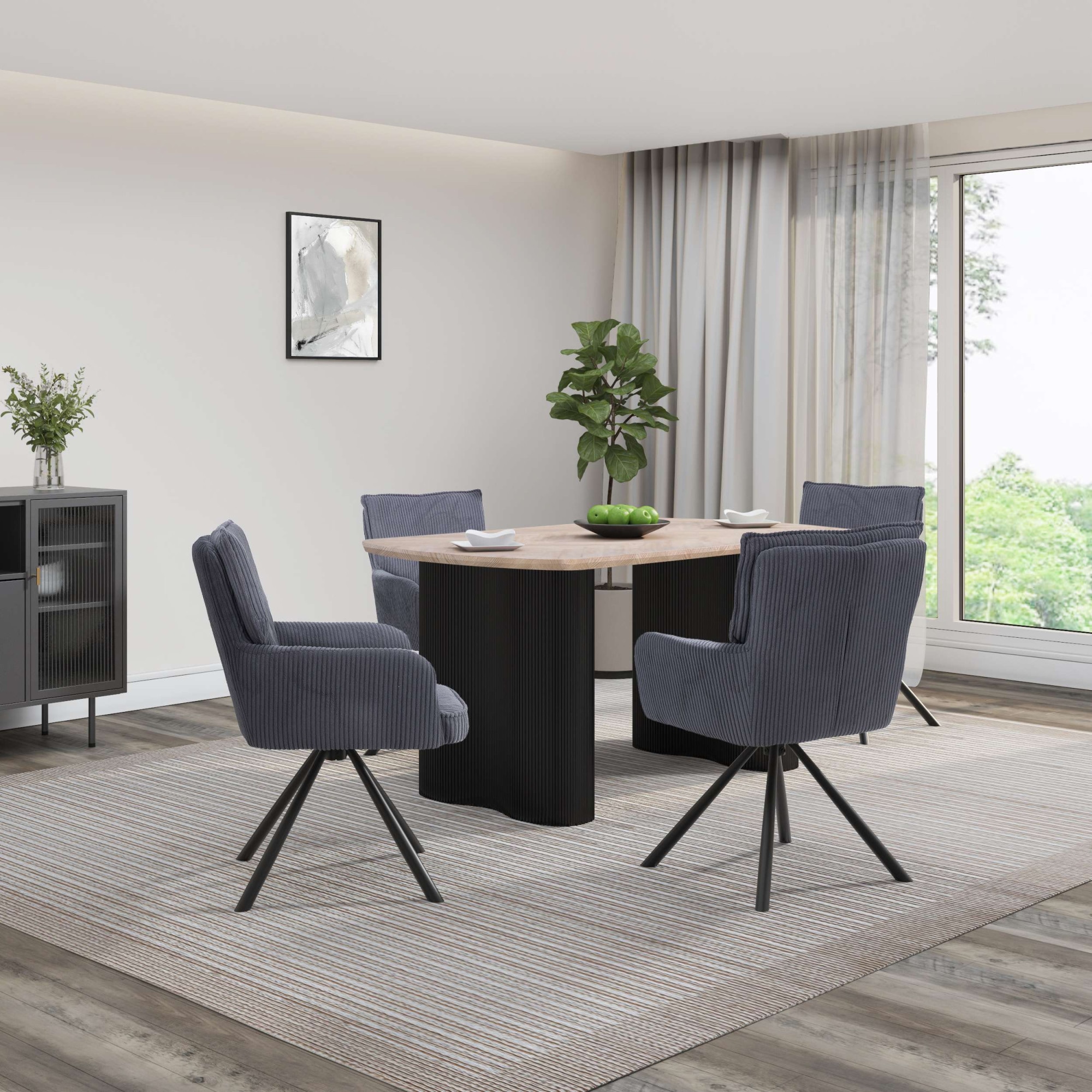 GOODproduct Esszimmerstuhl »Les Choux« () 2 Stk.gepolsterte Rückenlehne, Armlehne und Sitzfläche, Sitzhöhe 48 cm