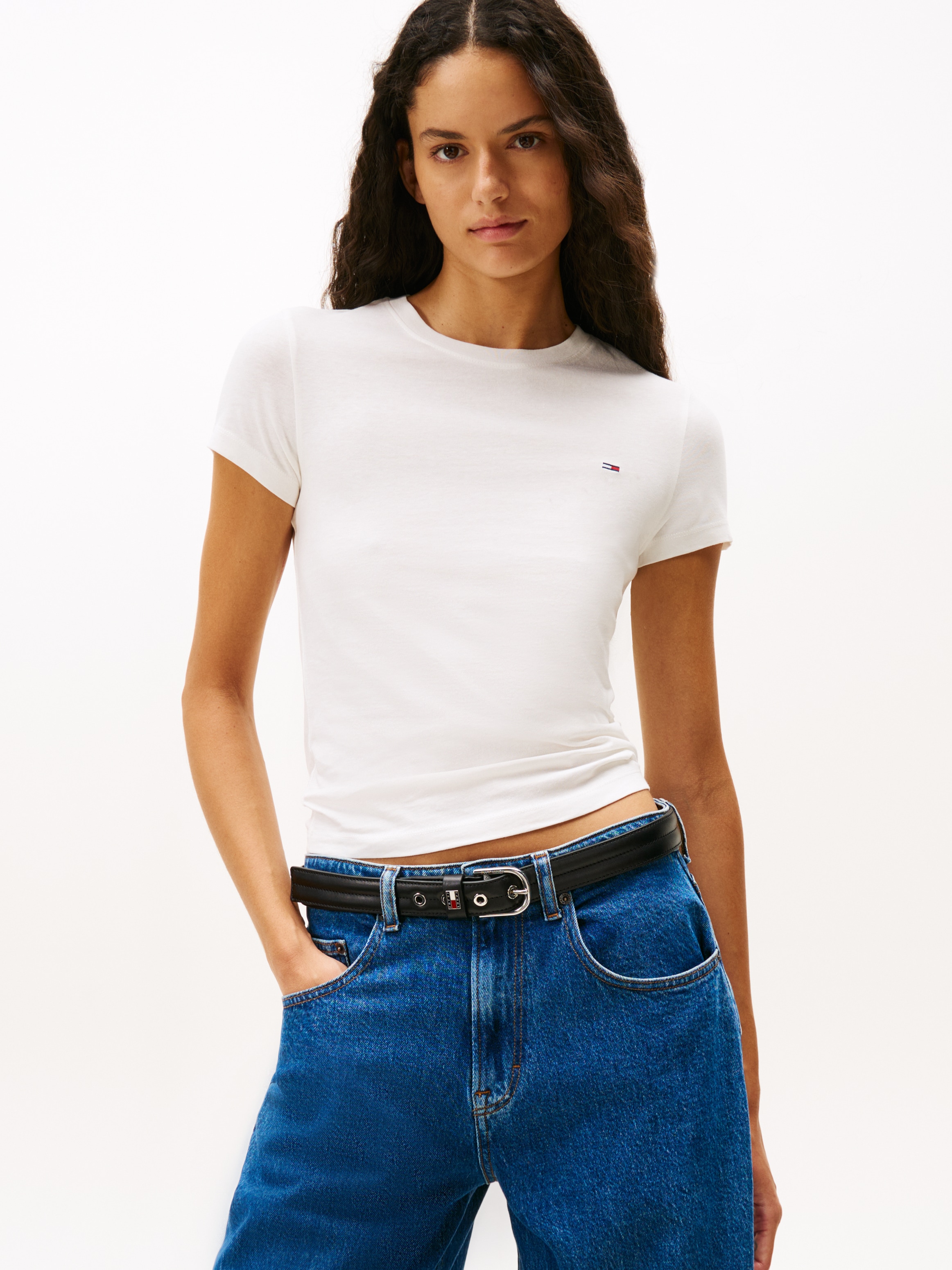 Tommy Jeans T-Shirt »TJW 2PACK C-NECK TEE« Packung, 2er, 2 Stk. mit Logo-Stickerei