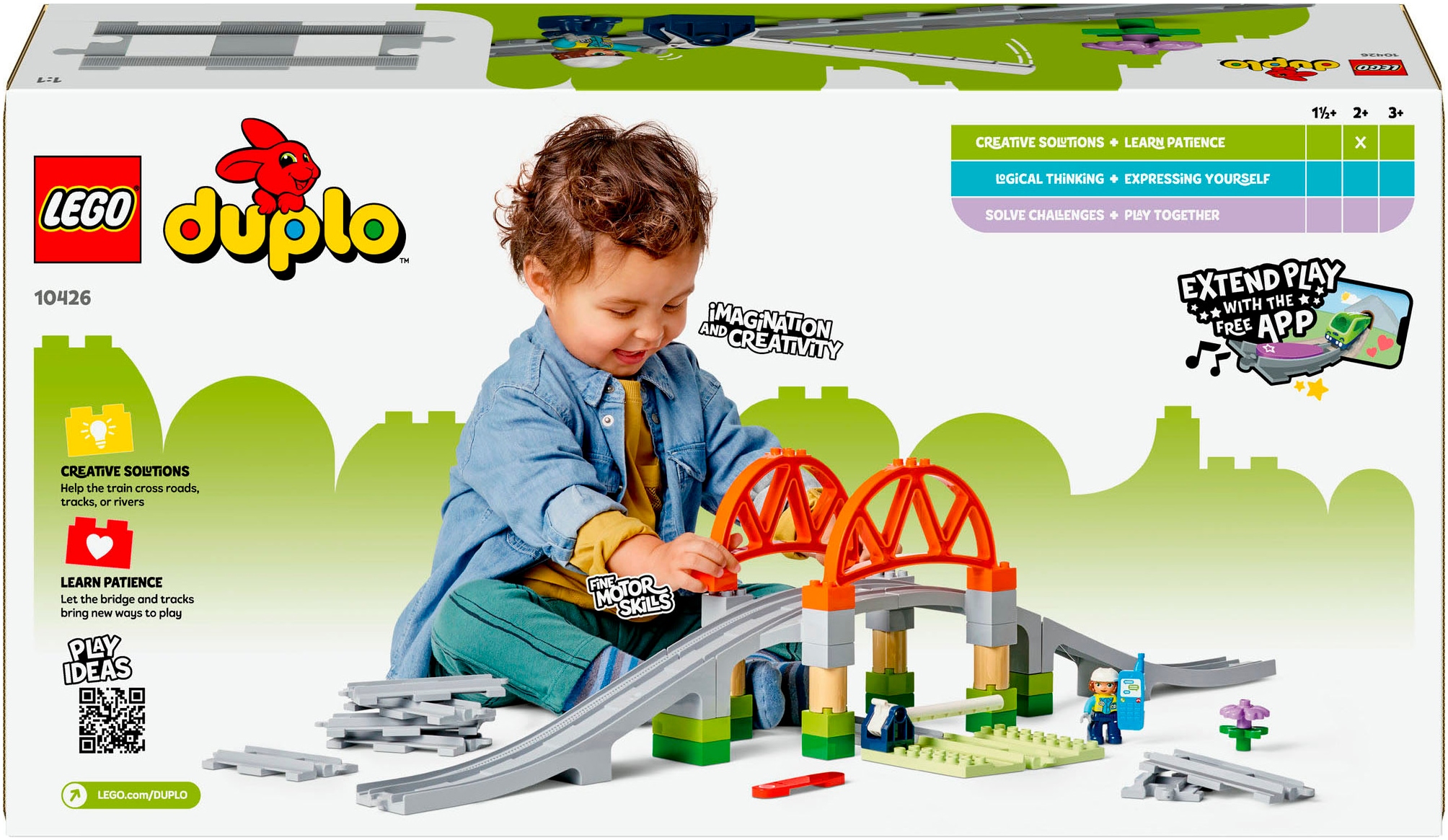 LEGO® Pions de construction »Eisenbahnbrücke und Schienen – Erweiterungsset (10426)« LEGO DUPLO Town; Made in Europe