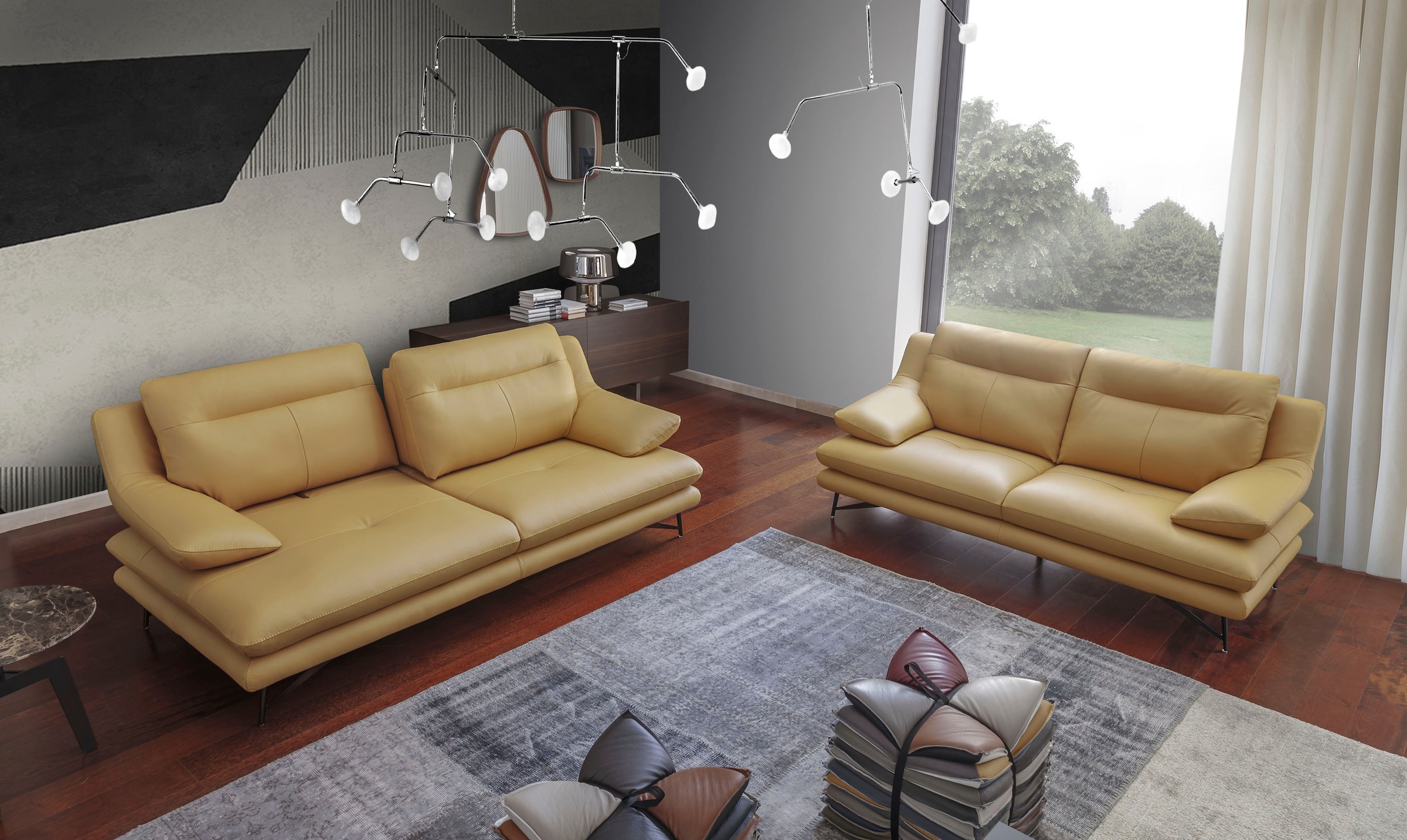 CALIA ITALIA 2,5-Sitzer »Cezanne, italienisches Design trifft erstklassigen Sitzkomfort, Leder« Edles Designsofa in besonders langlebigen & pflegeleichten Lederarten