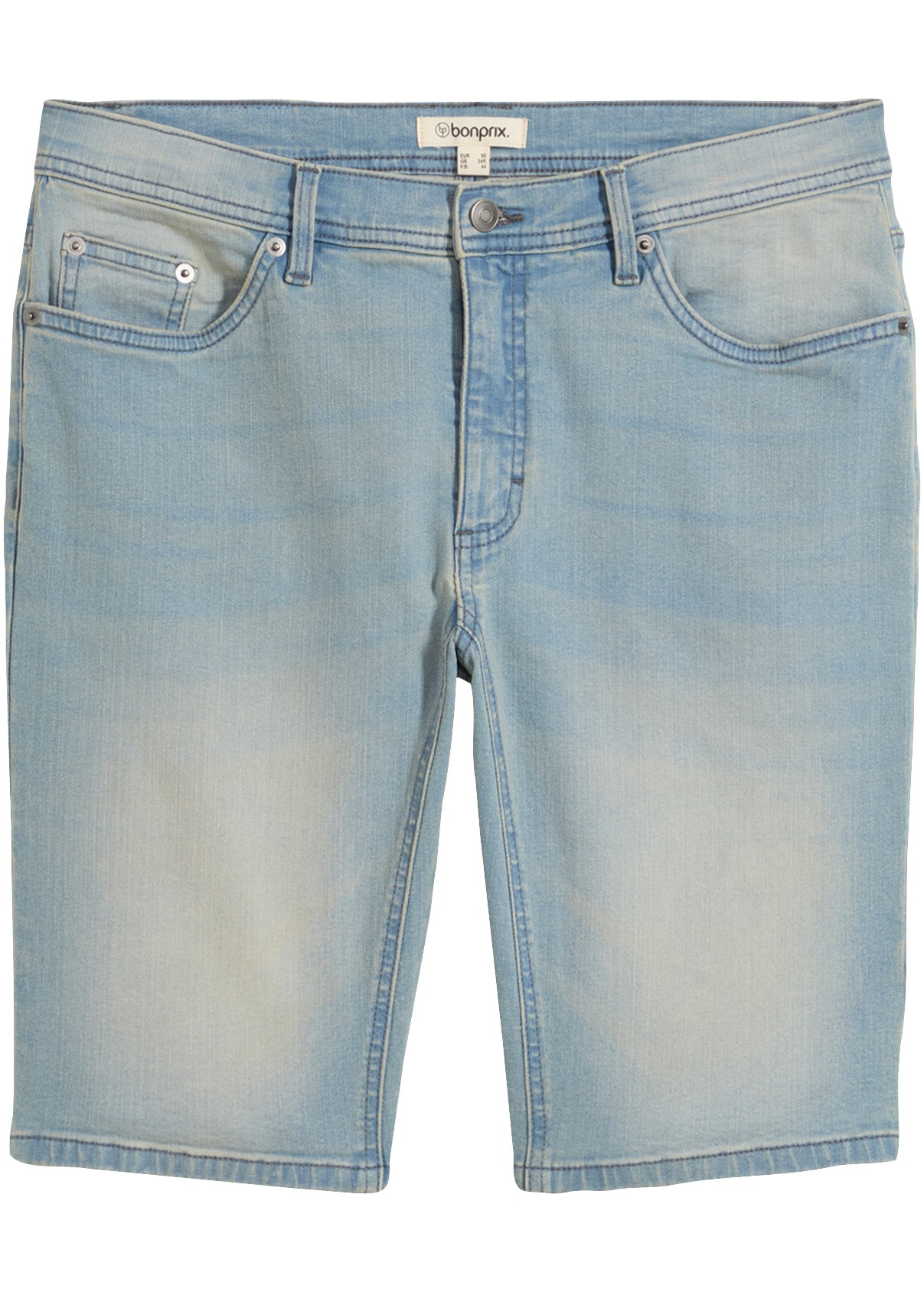 bonprix Bermuda  avec effet usé, coupe regular fit, en coton doux pour la peau