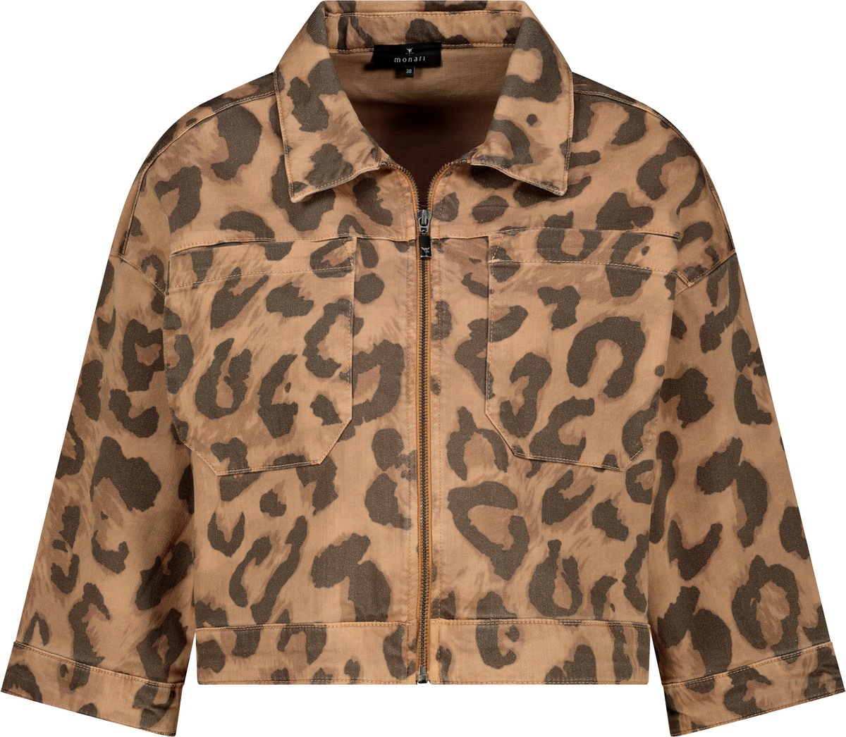 Monari Kurzjacke »Leodruck allover« ohne Kapuze Regular fit mit Leo-Print