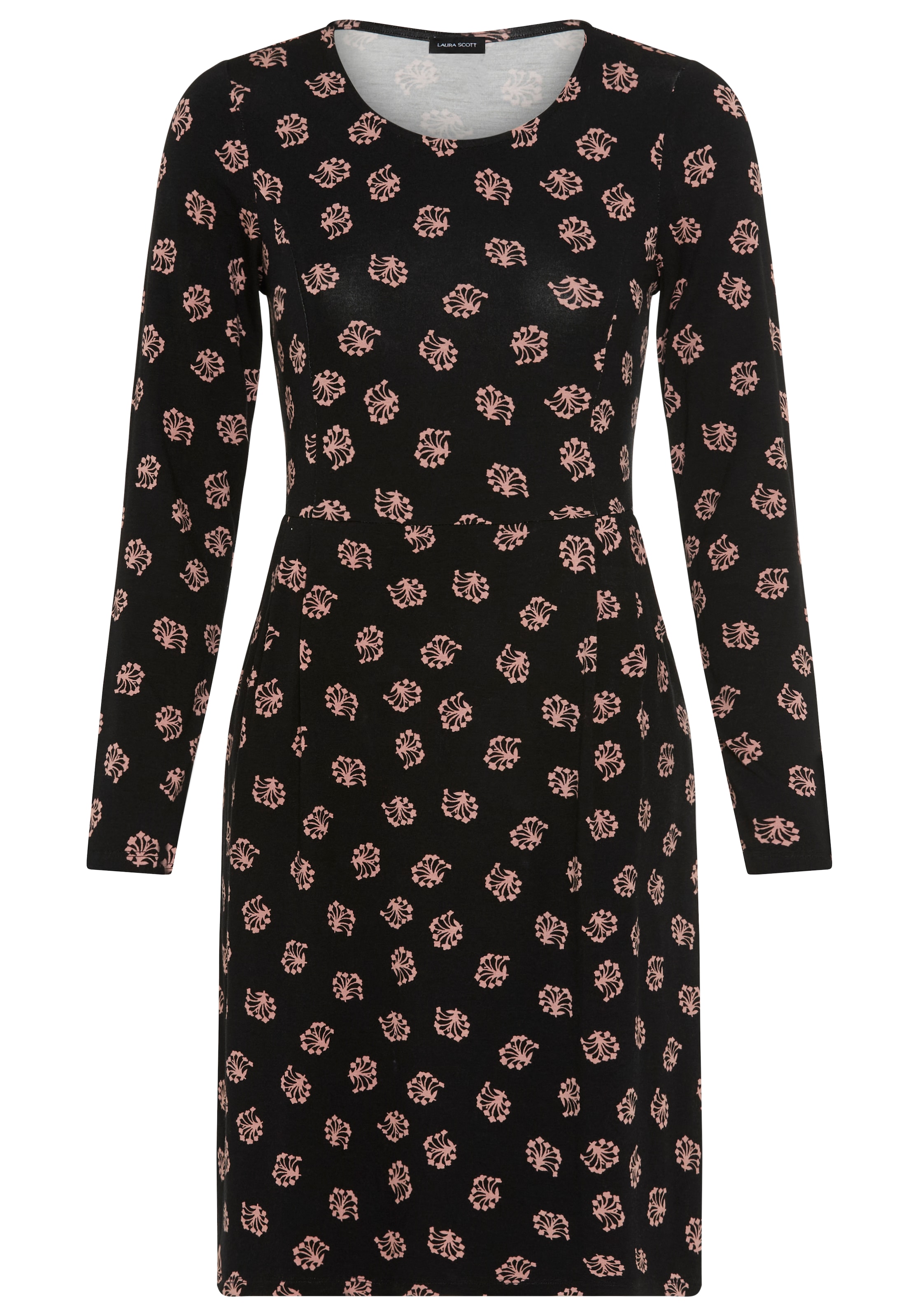 Laura Scott Jerseykleid Eingrifftaschen aus elastischer Viskosemischung, figurbetonte Passform