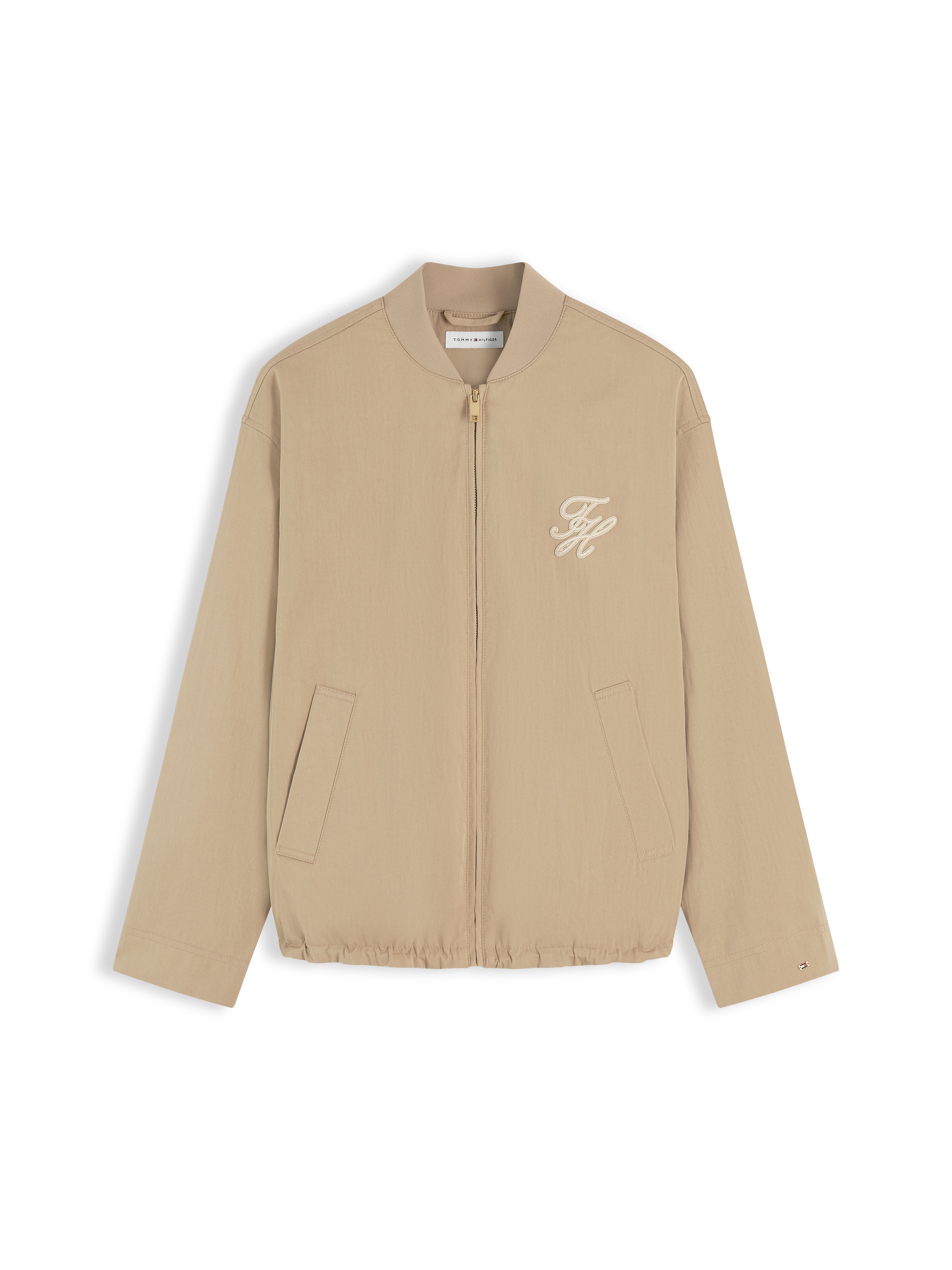 Tommy Hilfiger Veste bomber »COTTON BOMBER« ohne Kapuze Baumwollmischung, mit Logostickerei
