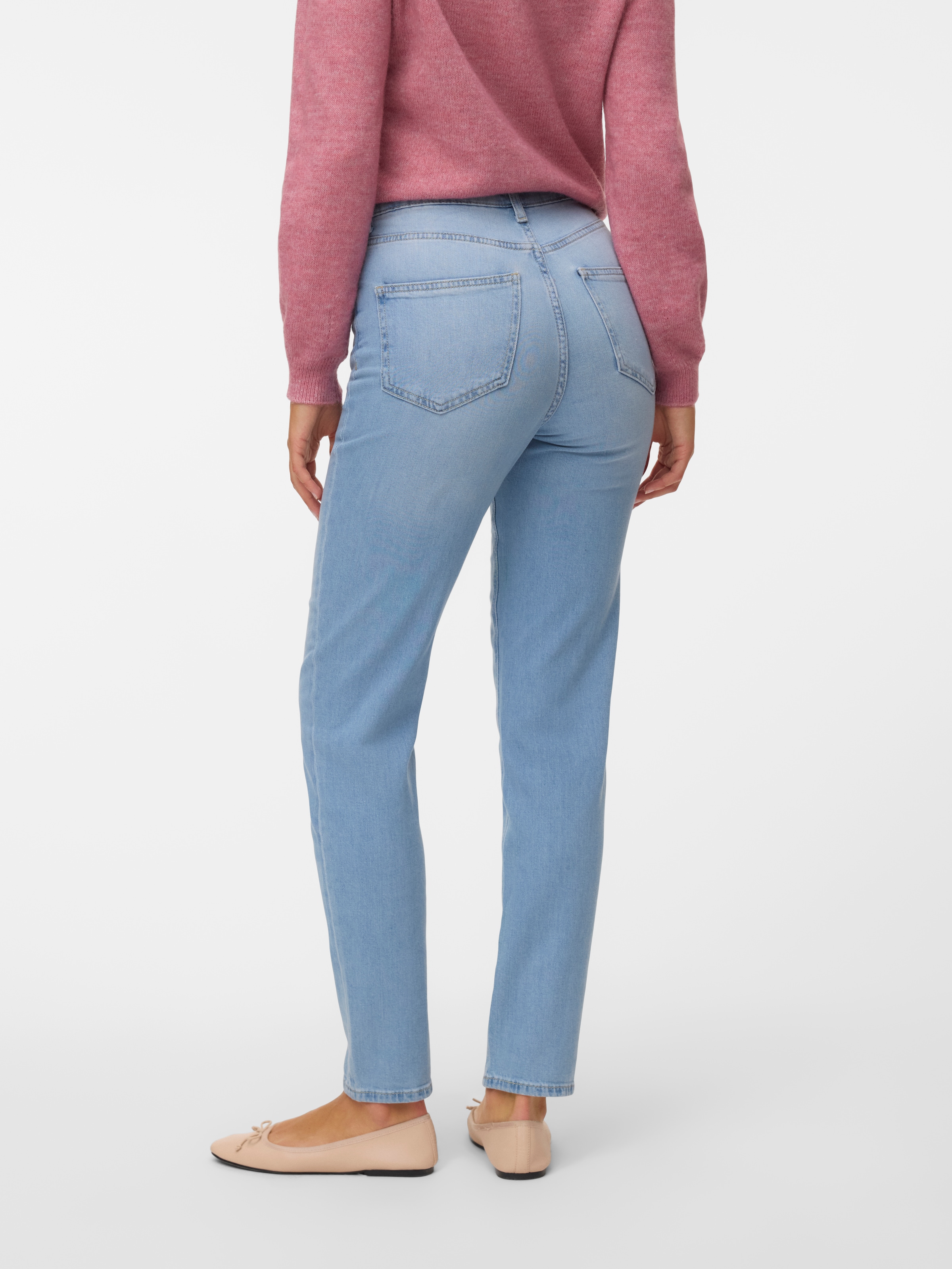 Vero Moda Mom-Jeans »VMNICKIE HR MOM JEANS BLUE MIX NOOS« Baumwollmischung, high waist, loose fit