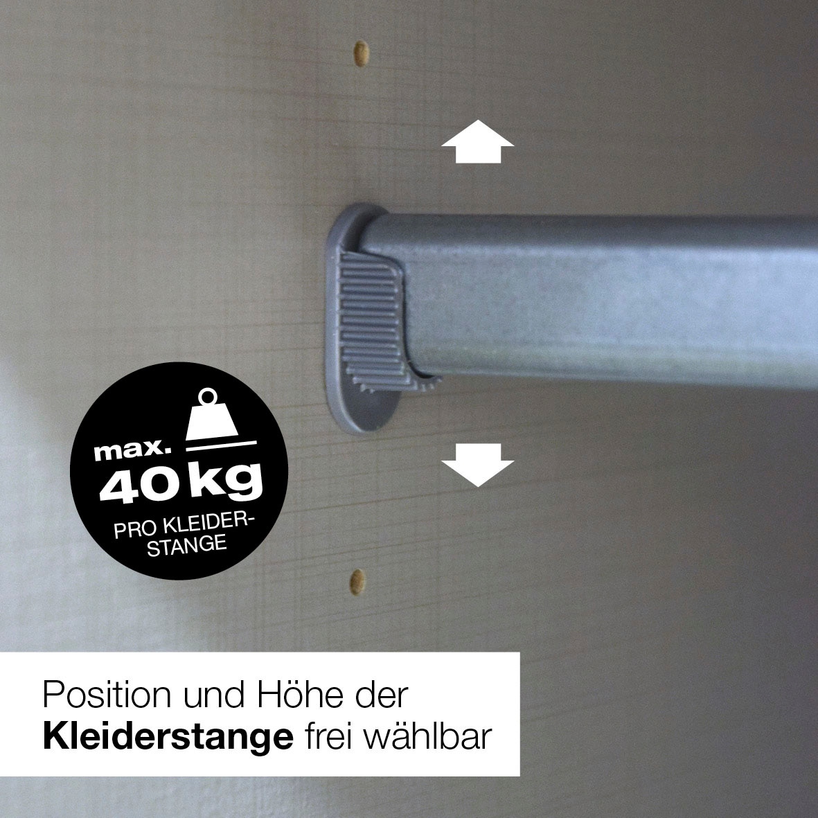 Wimex Armoire à portes battantes »Bahamas, Kleiderschrank in den Breiten 90cm oder 135cm erhältlich« mit zwei farblich abgesetzten Schubladen