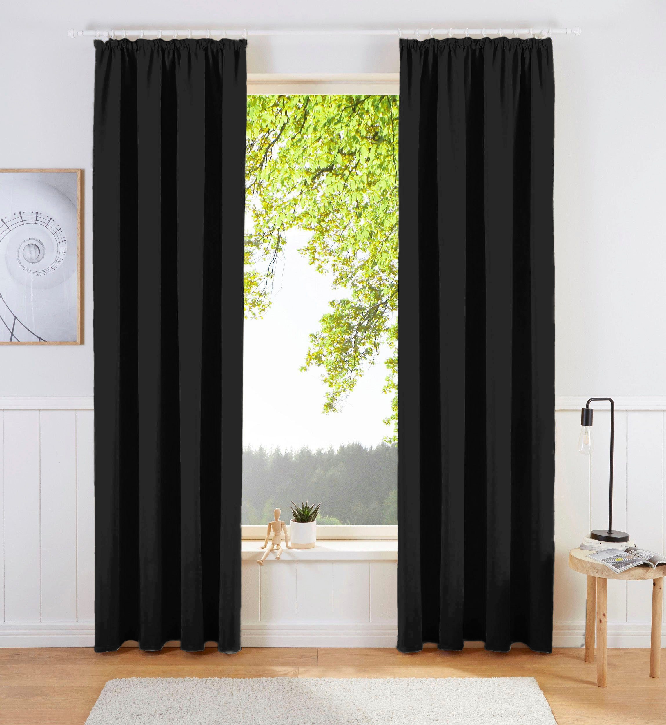 GOODproduct Vorhang »SOLA« Kräuselband 1 Stk. tlg. Breite:130 cm, 1 Schal, einfarbig, Verdunkelung