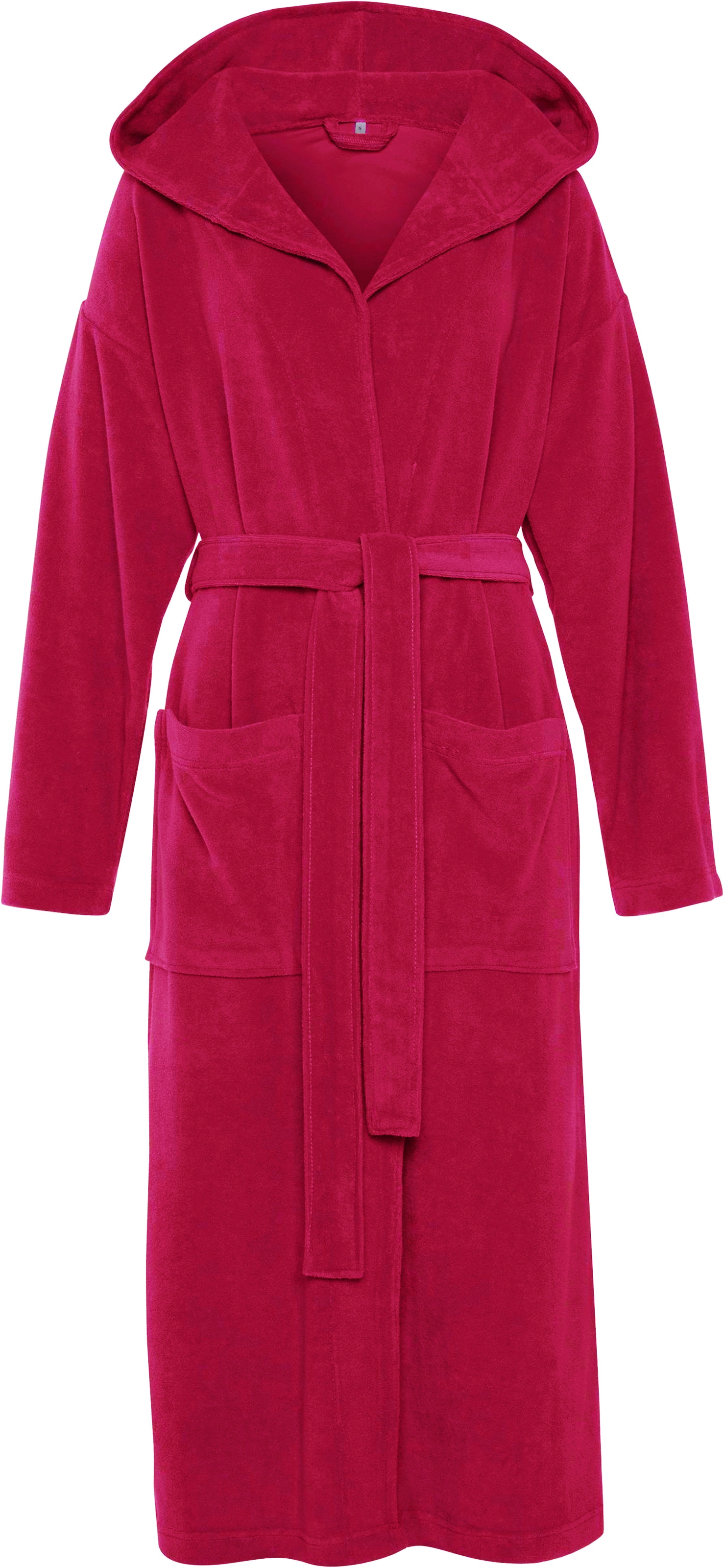 my home Damenbademantel »Jule, ideal für Sauna & Spa, Hotelbademantel, Morgenmantel« 1 Stk. tlg., einfarbiger Leichtfrottier-Bademantel, hoher Baumwollanteil, XS-4XL
