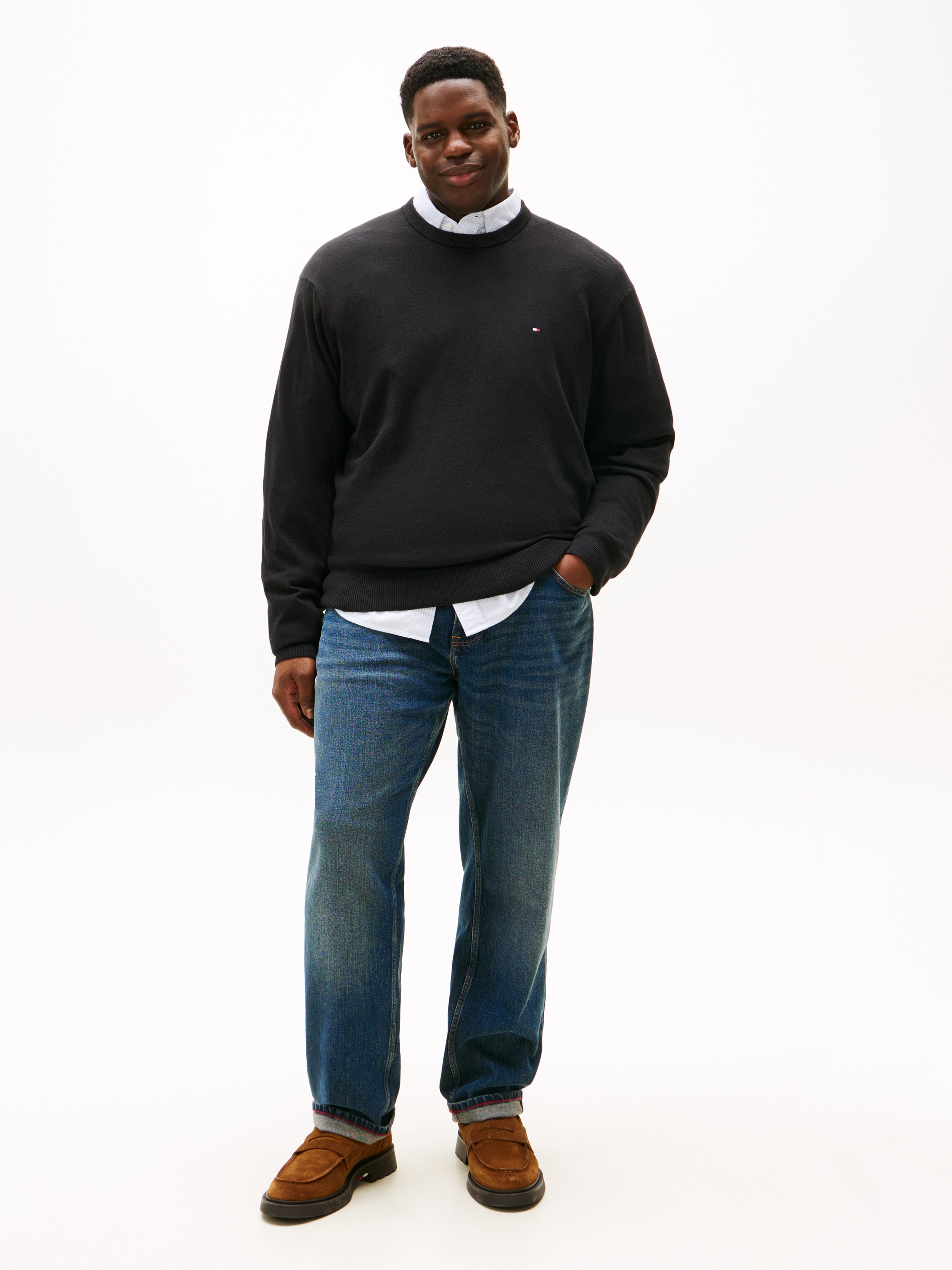 Tommy Hilfiger Big & Tall Rundhalspullover »BT-PIMA ORG CTN CASHMERE CN-B«