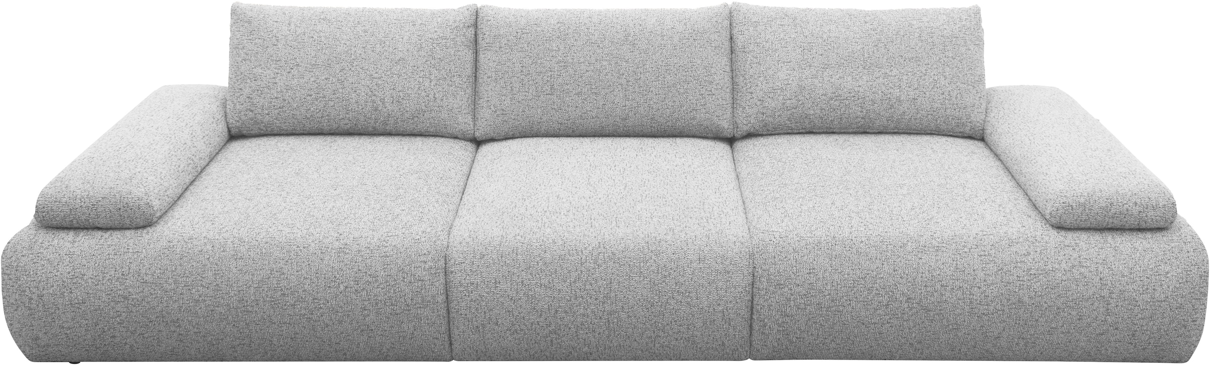 DOMO collection Big-Sofa »Évora Megasofa Breite 324 cm« Federkern, inkl. Armlehnenverstellung, Struktur grob, silber
